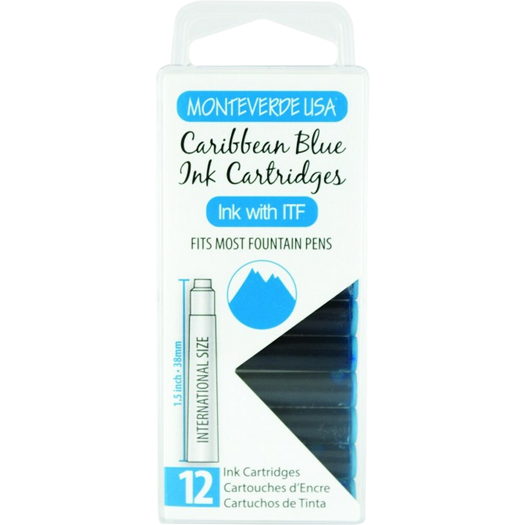 Monteverde Caribbean Blue - Ink Cartridges-Pen Boutique Ltd