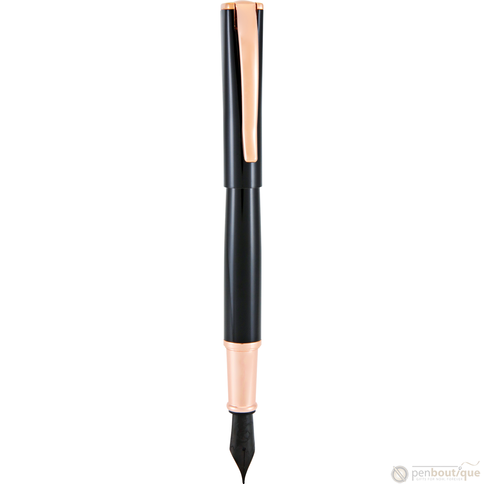 Monteverde Impressa Black with Rose Gold Trim Fountain Pen-Pen Boutique Ltd