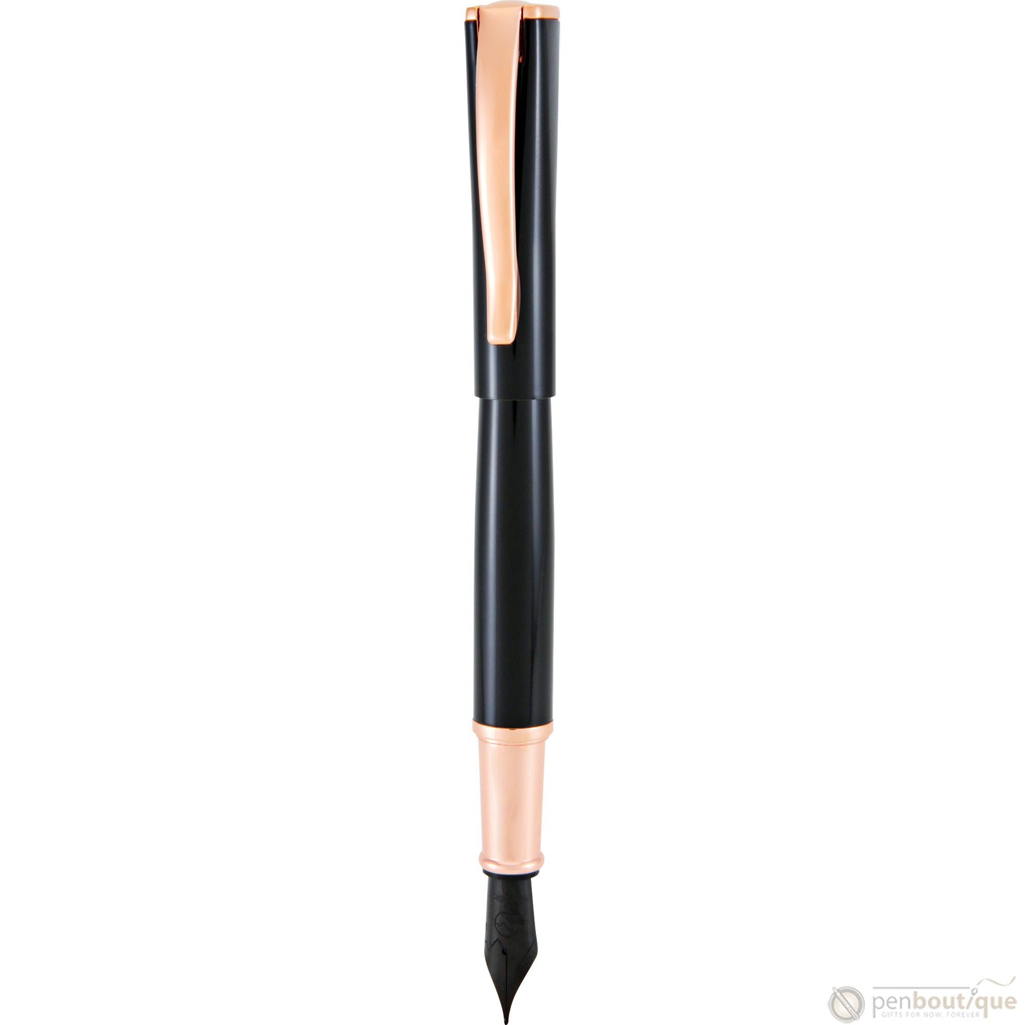 Monteverde Impressa Black with Rose Gold Trim Fountain Pen-Pen Boutique Ltd
