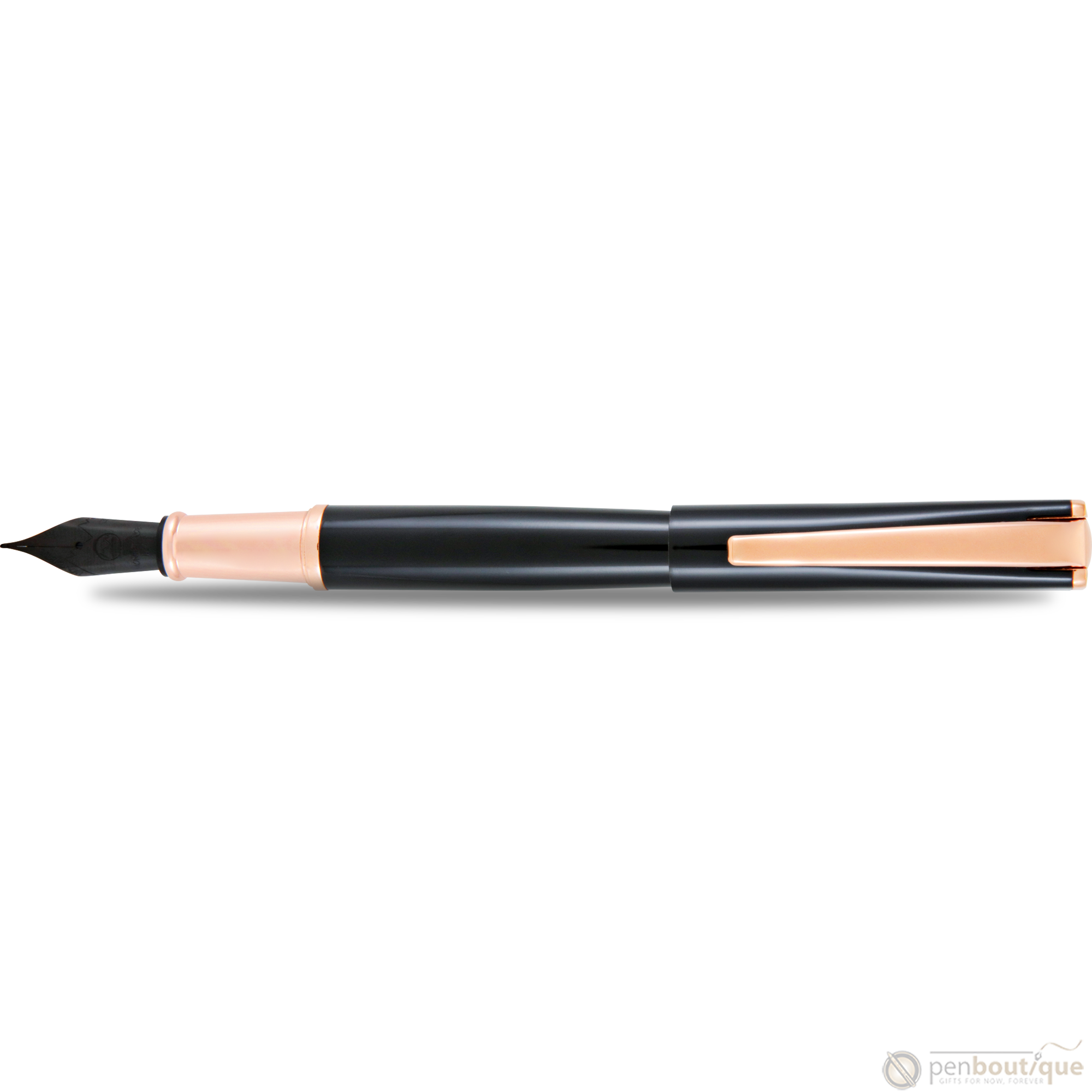 Monteverde Impressa Black with Rose Gold Trim Fountain Pen-Pen Boutique Ltd