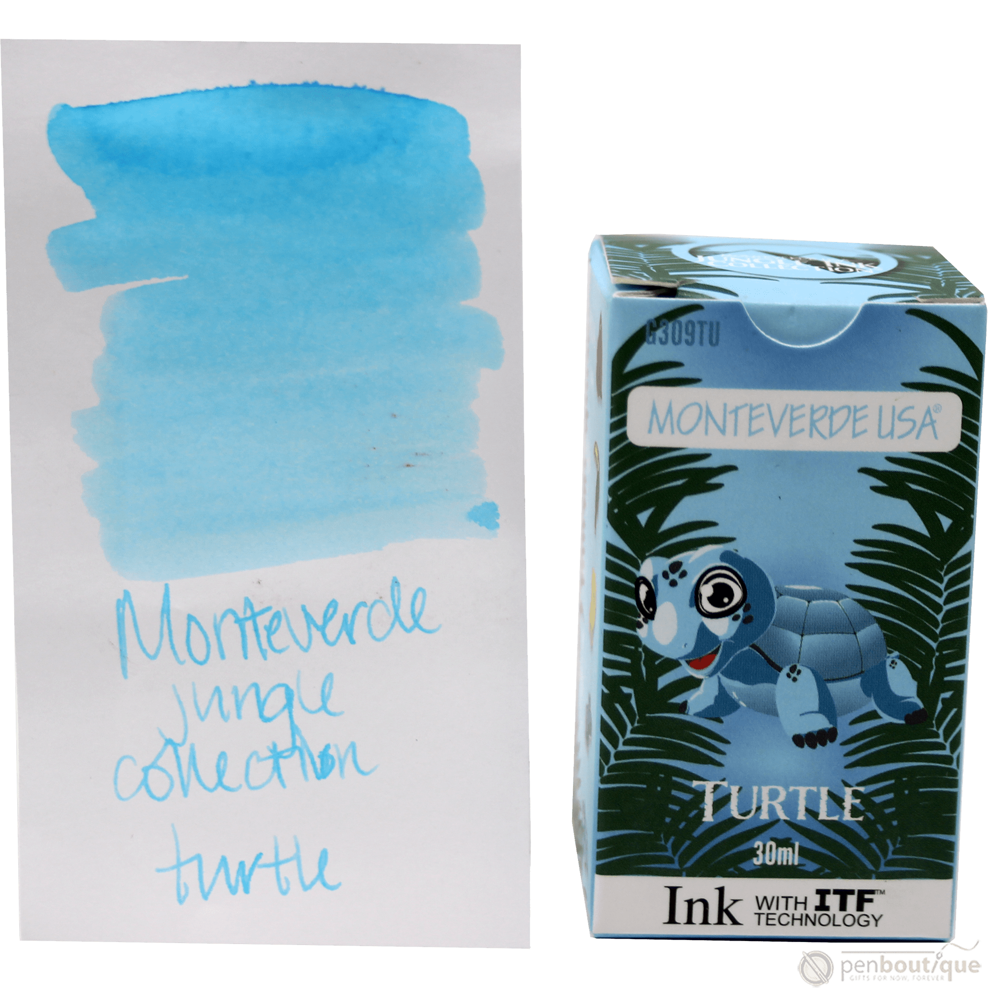 Monteverde Ink Bottle - Jungle Turtle (Turquoise) - 30 ml - Pen Boutique Ltd