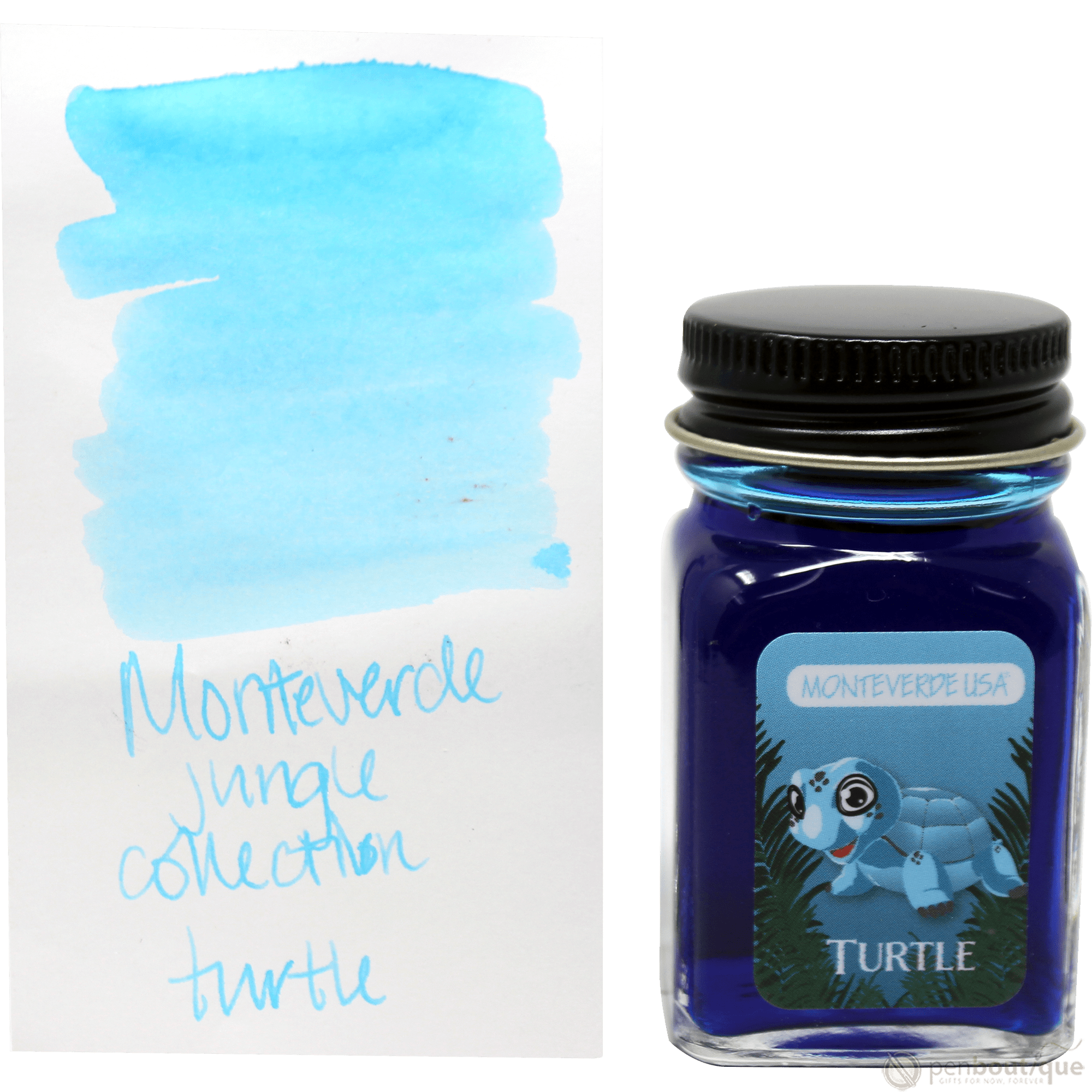 Monteverde Ink Bottle - Jungle Turtle (Turquoise) - 30 ml - Pen Boutique Ltd