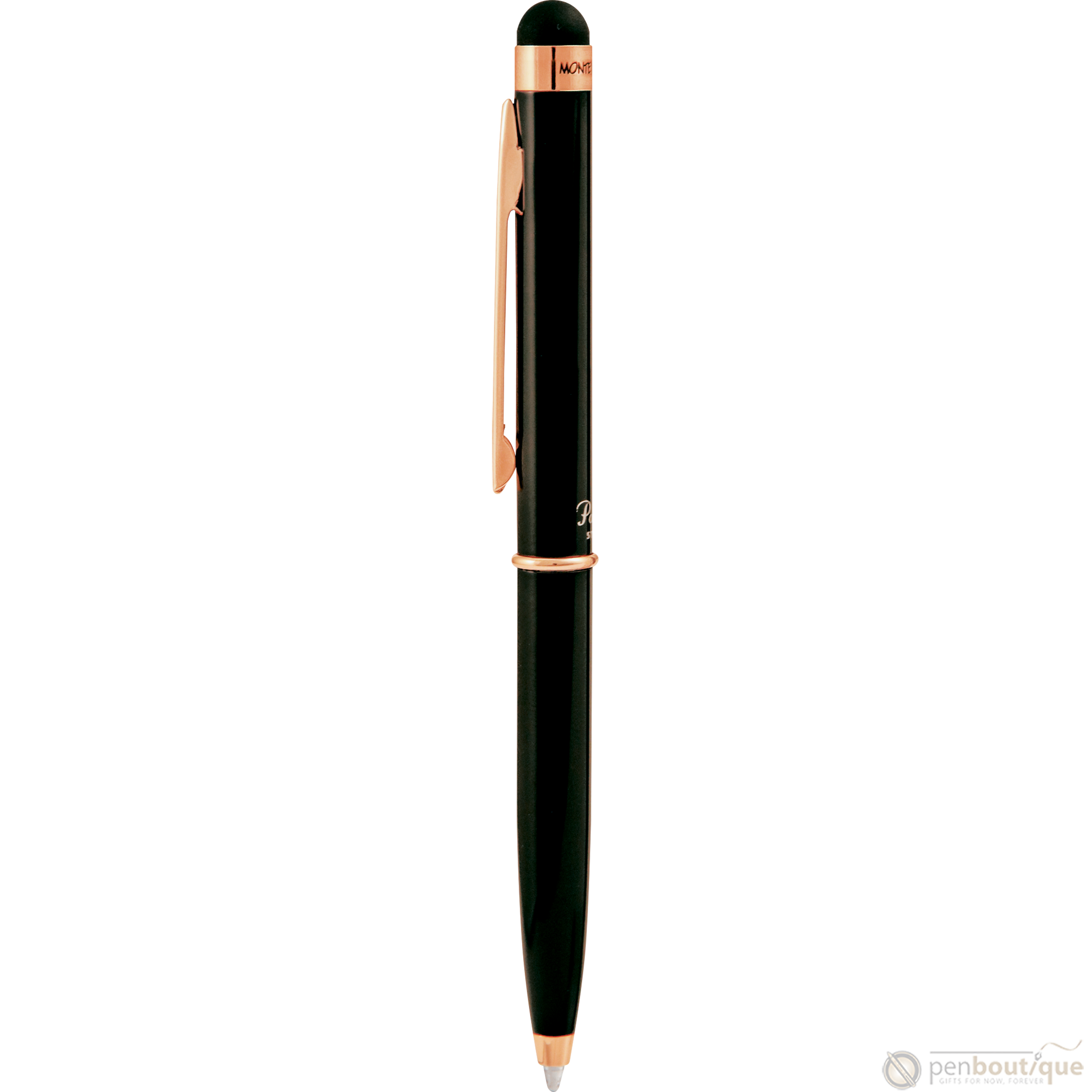 Monteverde Poquito Stylus Ballpoint Pen - Black Attire-Pen Boutique Ltd