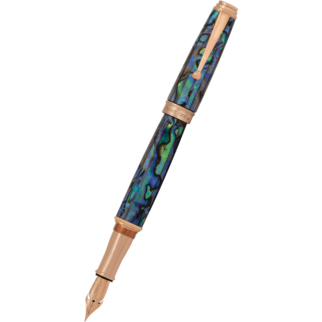 Monteverde Invincia Deluxe Fountain Pen - Abalone Rosegold Trim - Limited Edition - Pen Boutique Ltd