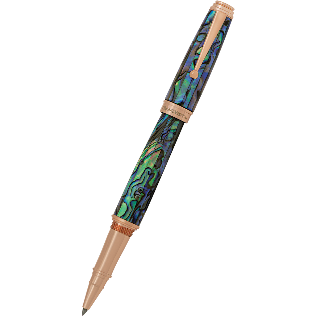 Monteverde Invincia Deluxe Rollerball Pen - Abalone Rosegold Trim - Limited Edition - Pen Boutique Ltd