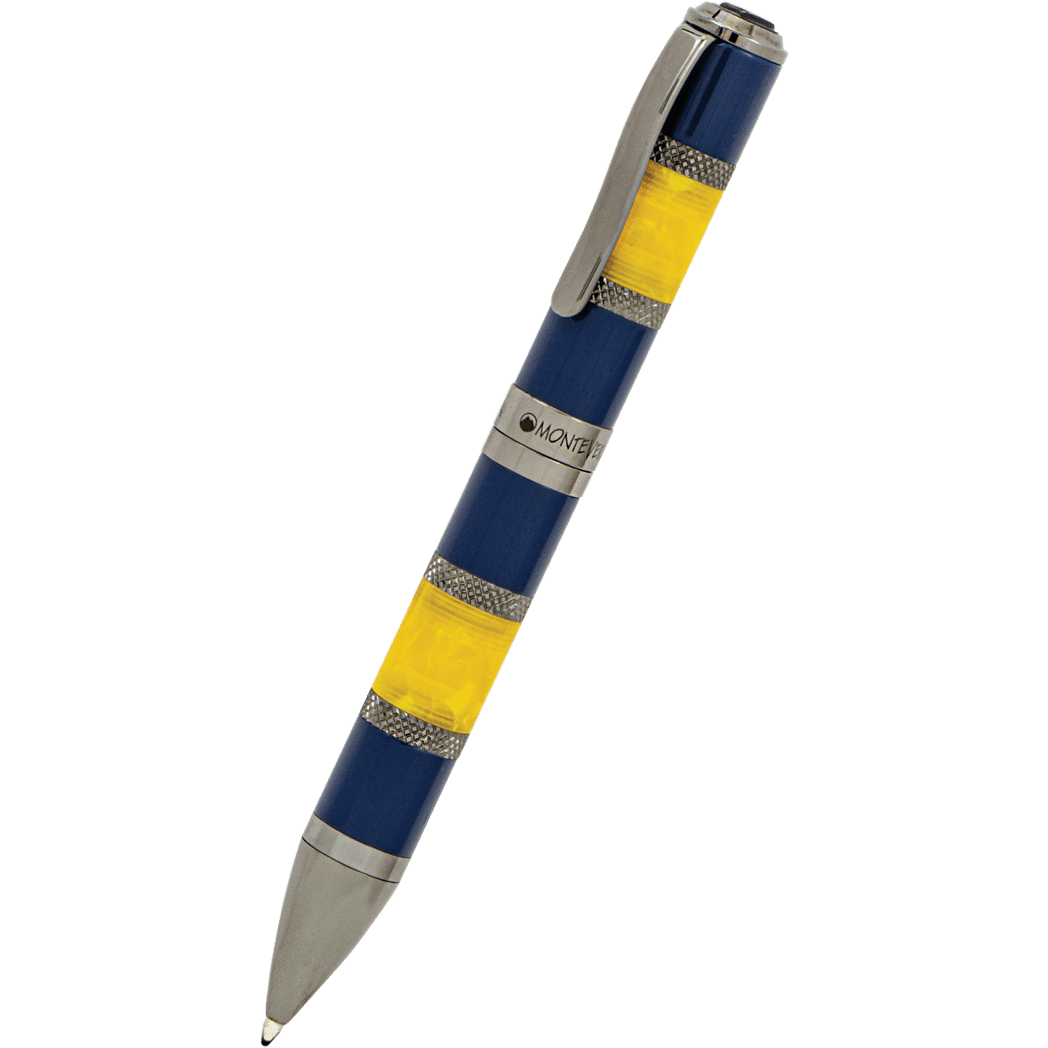 Monteverde Regatta Sport Ballpoint Pen - Blue/Yellow Resin - Pen Boutique Ltd