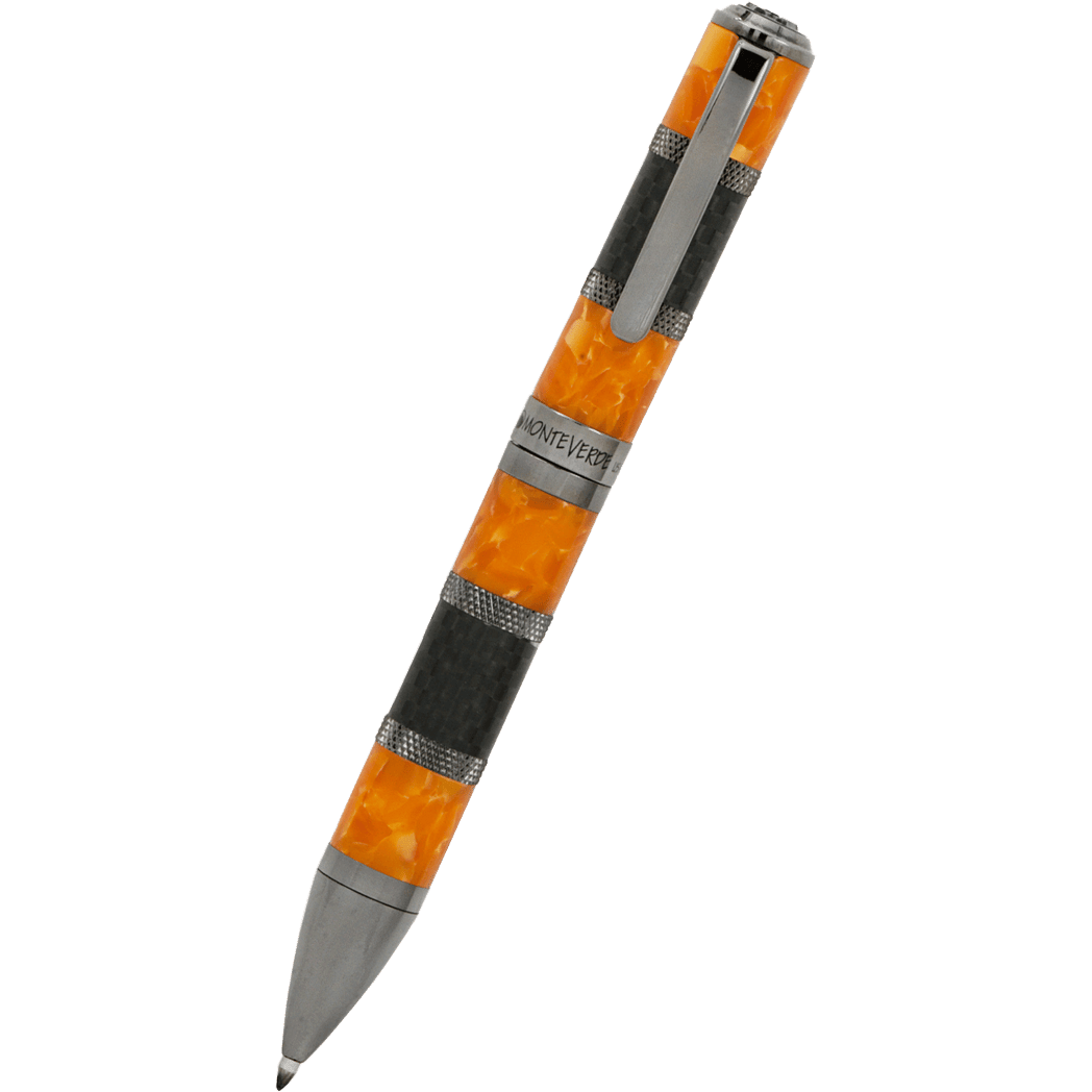 Monteverde Regatta Sport Ballpoint Pen - Orange/Carbon Fiber - Pen Boutique Ltd
