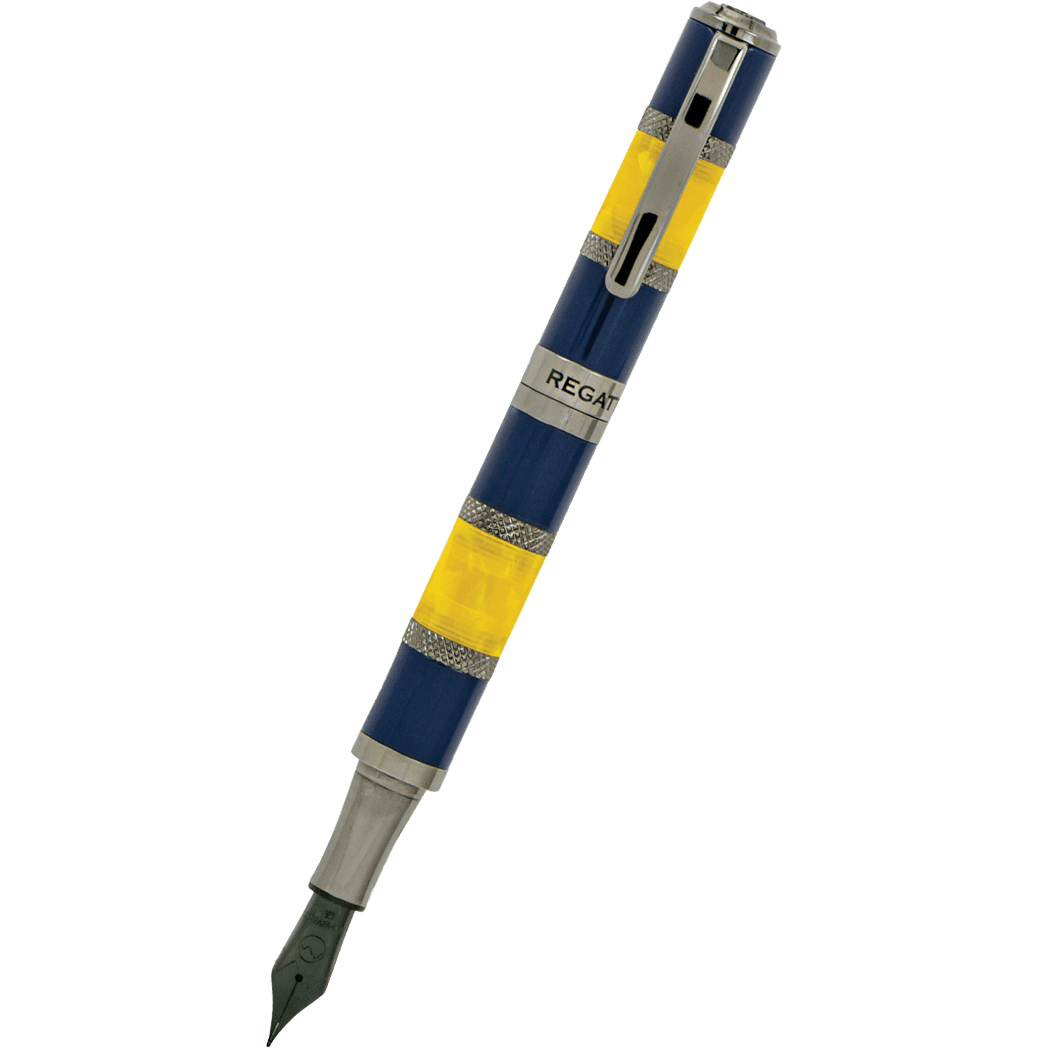 Monteverde Regatta Sport Fountain Pen - Blue/Yellow Resin - Pen Boutique Ltd