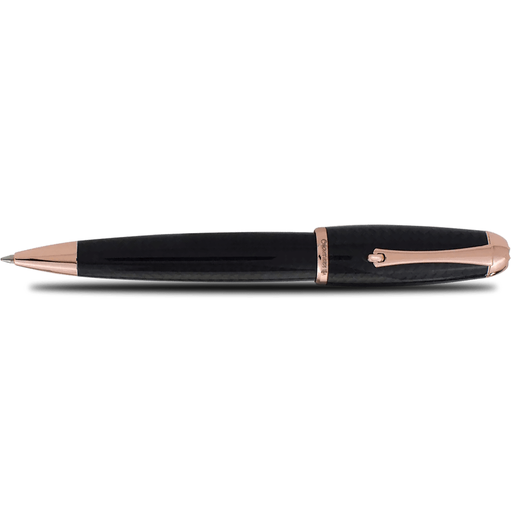 Monteverde Super Mega Ballpoint Pen - Carbon Fiber - Rosegold - Pen Boutique Ltd
