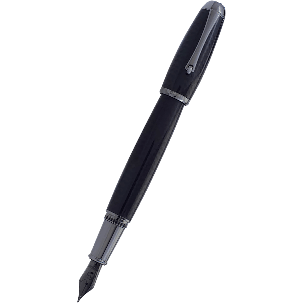 Monteverde Super Mega Fountain Pen - Carbon Fiber - Gunmetal - Pen Boutique Ltd
