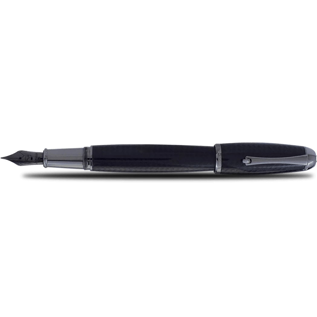 Monteverde Super Mega Fountain Pen - Carbon Fiber - Gunmetal - Pen Boutique Ltd