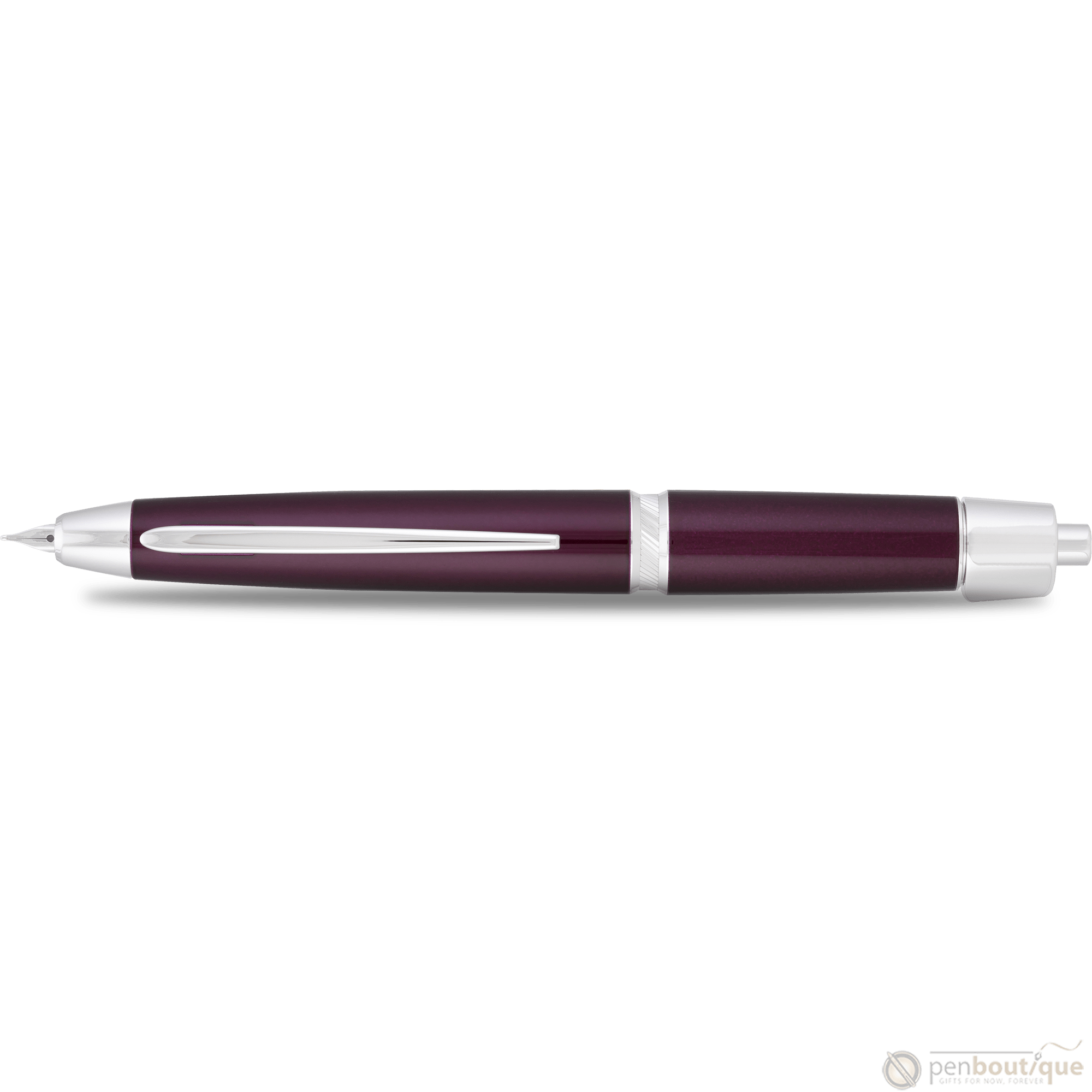 Pilot Vanishing Point LS Fountain Pen - Burgundy - Rhodium Trim - Pen Boutique Ltd