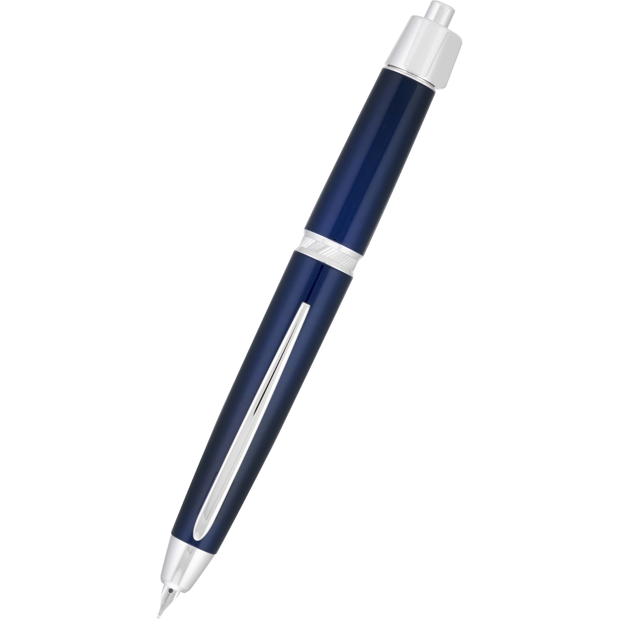 Pilot Vanishing Point LS Fountain Pen - Blue - Rhodium Trim - Pen Boutique Ltd