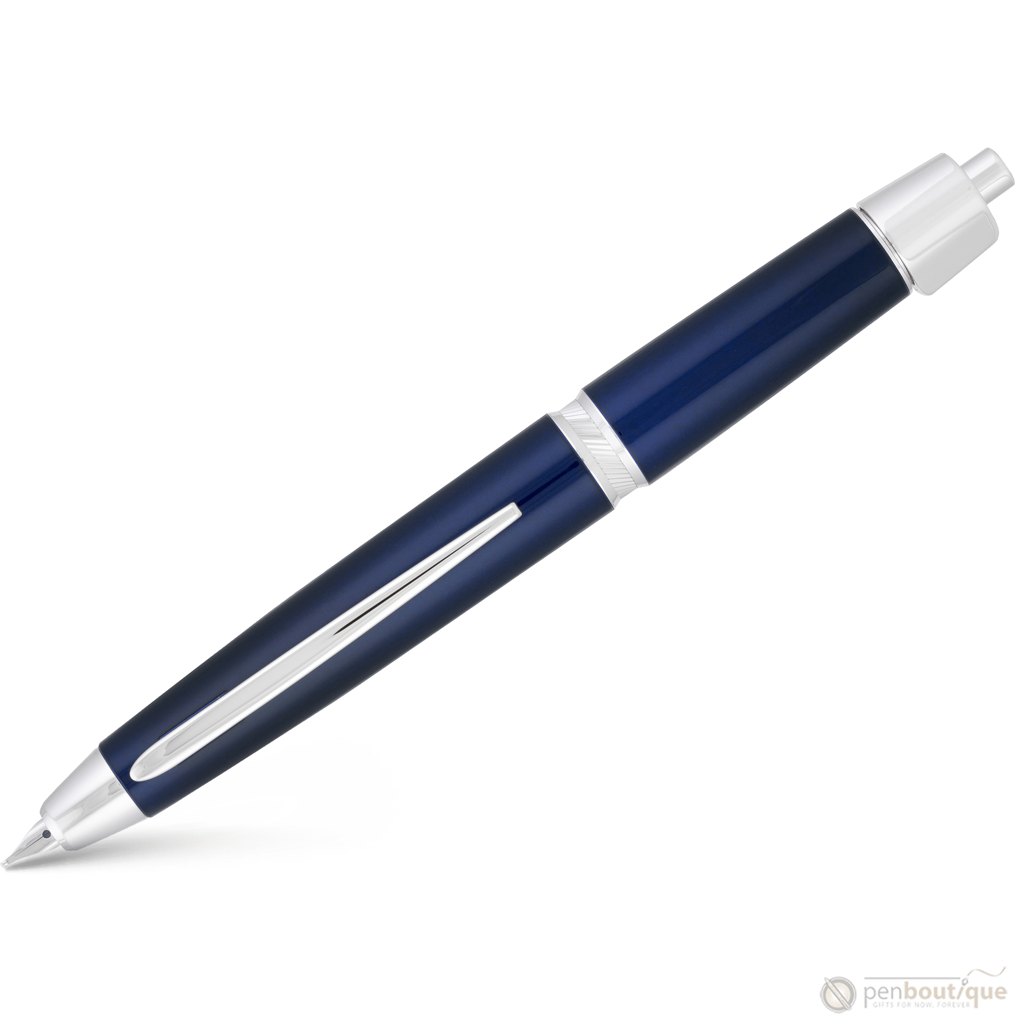 Pilot Vanishing Point LS Fountain Pen - Blue - Rhodium Trim - Pen Boutique Ltd
