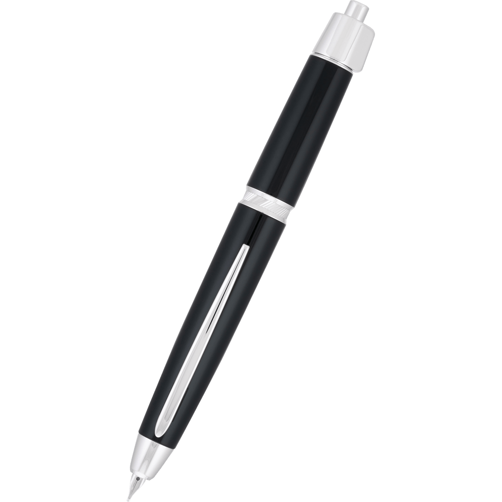 Pilot Vanishing Point LS Fountain Pen - Black - Rhodium Trim - Pen Boutique Ltd