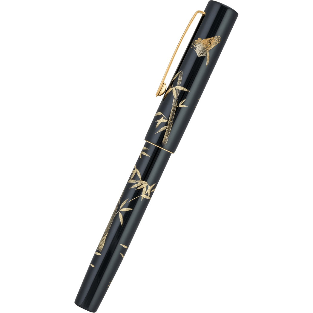 Namiki Yukari Fountain Pen - Chinkin Bamboo and Sparrow - Pen Boutique Ltd