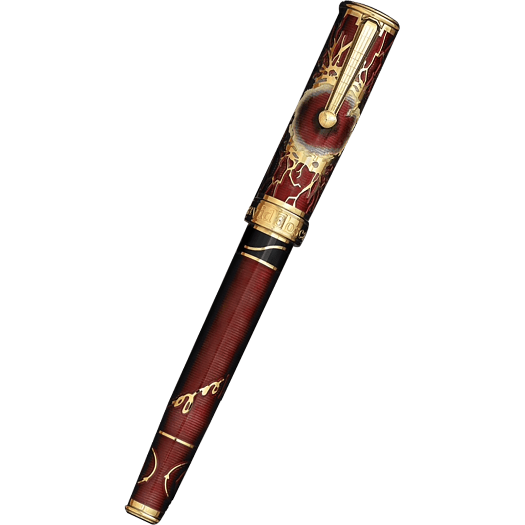 David Oscarson Tesla Rollerball Pen - Translucent Red - Pen Boutique Ltd