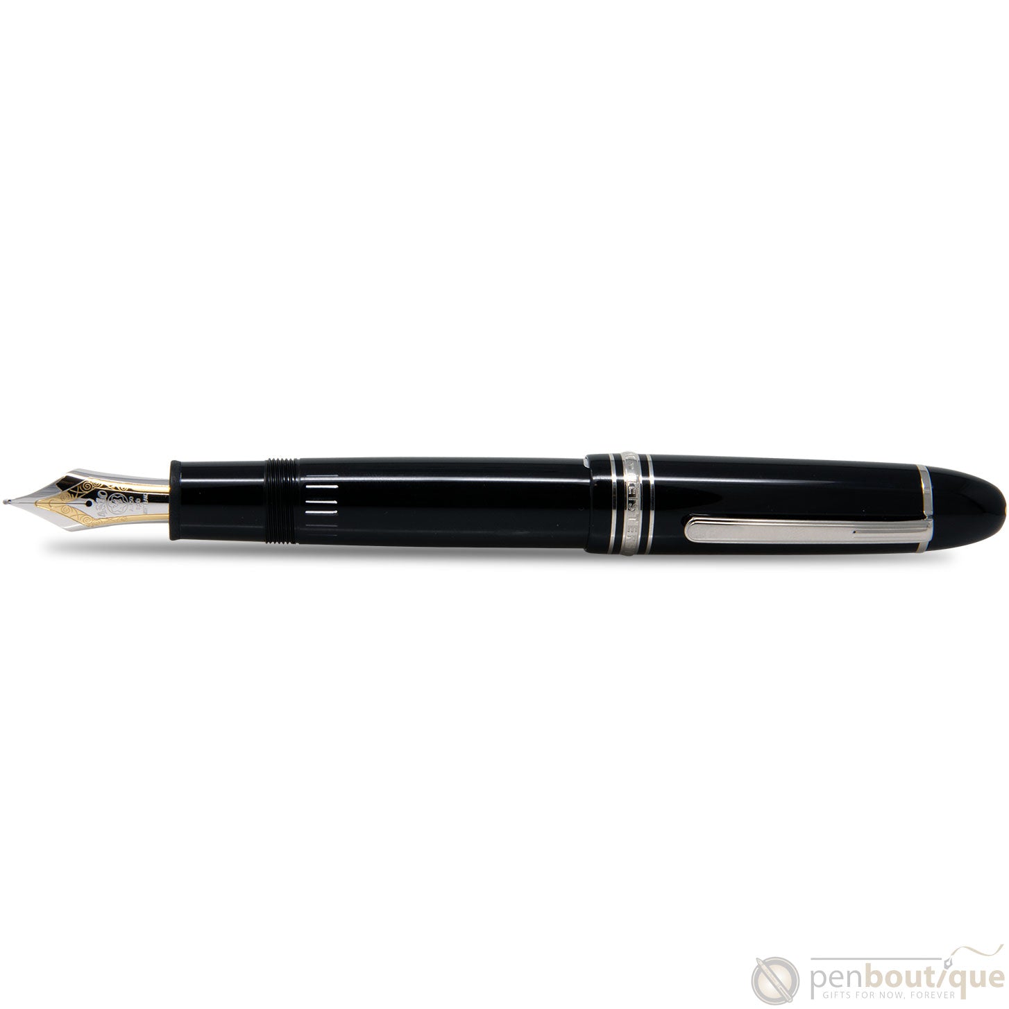 Montblanc Meisterstuck Fountain Pen - 149 Black - Platinum Trim - Pen Boutique Ltd