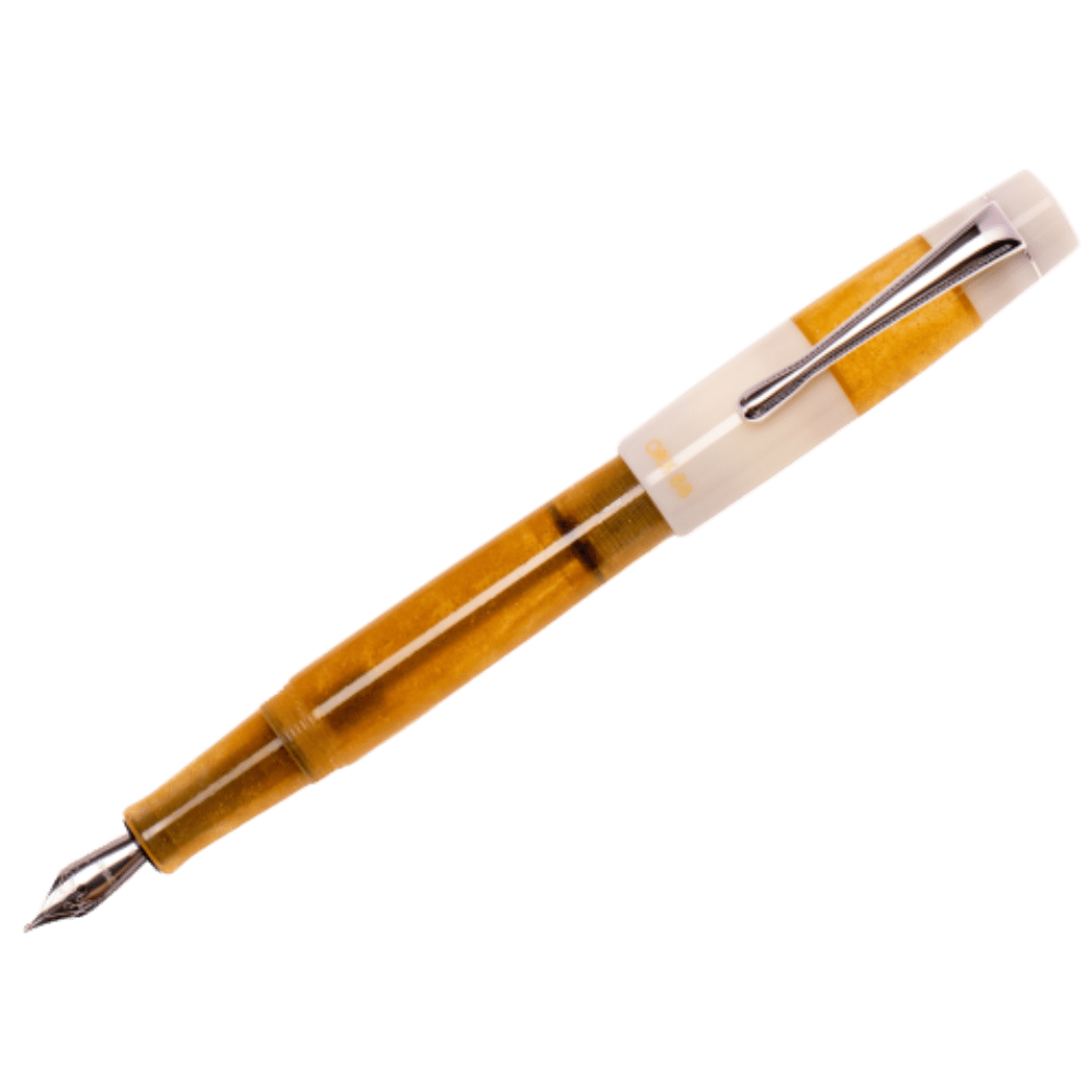 Opus 88 Koloro Fountain Pen - White Orange - Pen Boutique Ltd