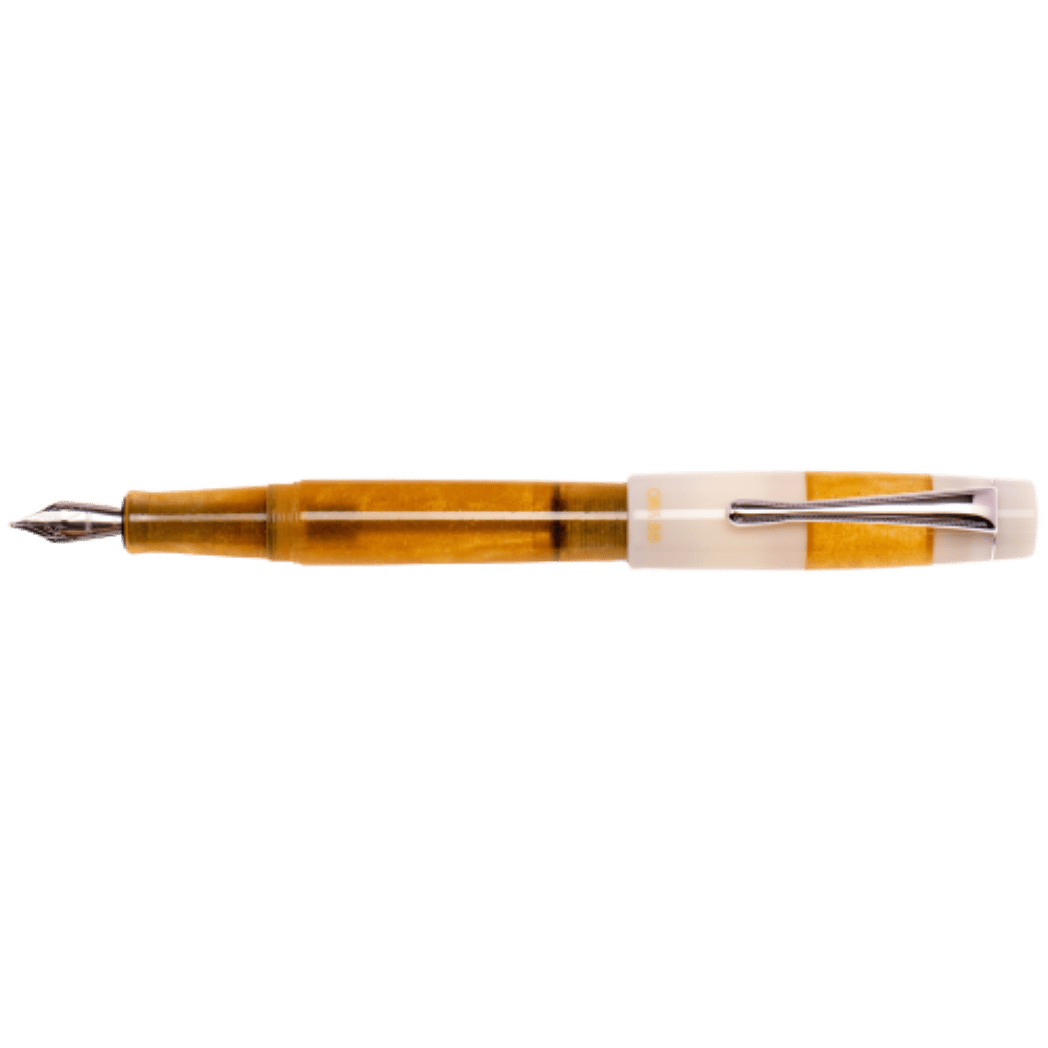 Opus 88 Koloro Fountain Pen - White Orange - Pen Boutique Ltd