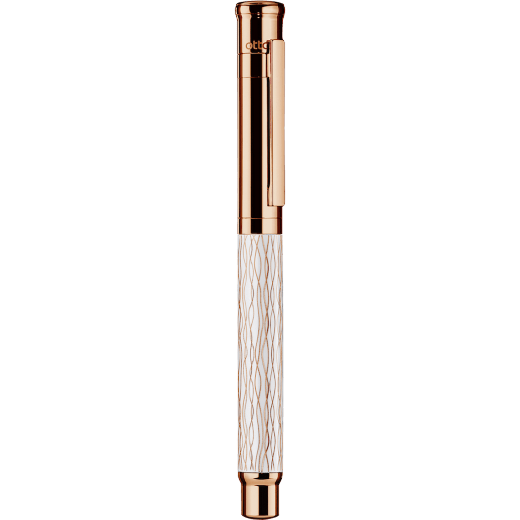 Otto Hutt Design 4 Fountain Pen - White Wave - Steel Nib - Pen Boutique Ltd