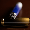 S T Dupont Line D Fountain Pen - Starburst Blue - Palladium Trim (USA Exclusive Edition) - Pen Boutique Ltd