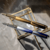 S T Dupont Line D Fountain Pen - Starburst Blue - Palladium Trim (USA Exclusive Edition) - Pen Boutique Ltd