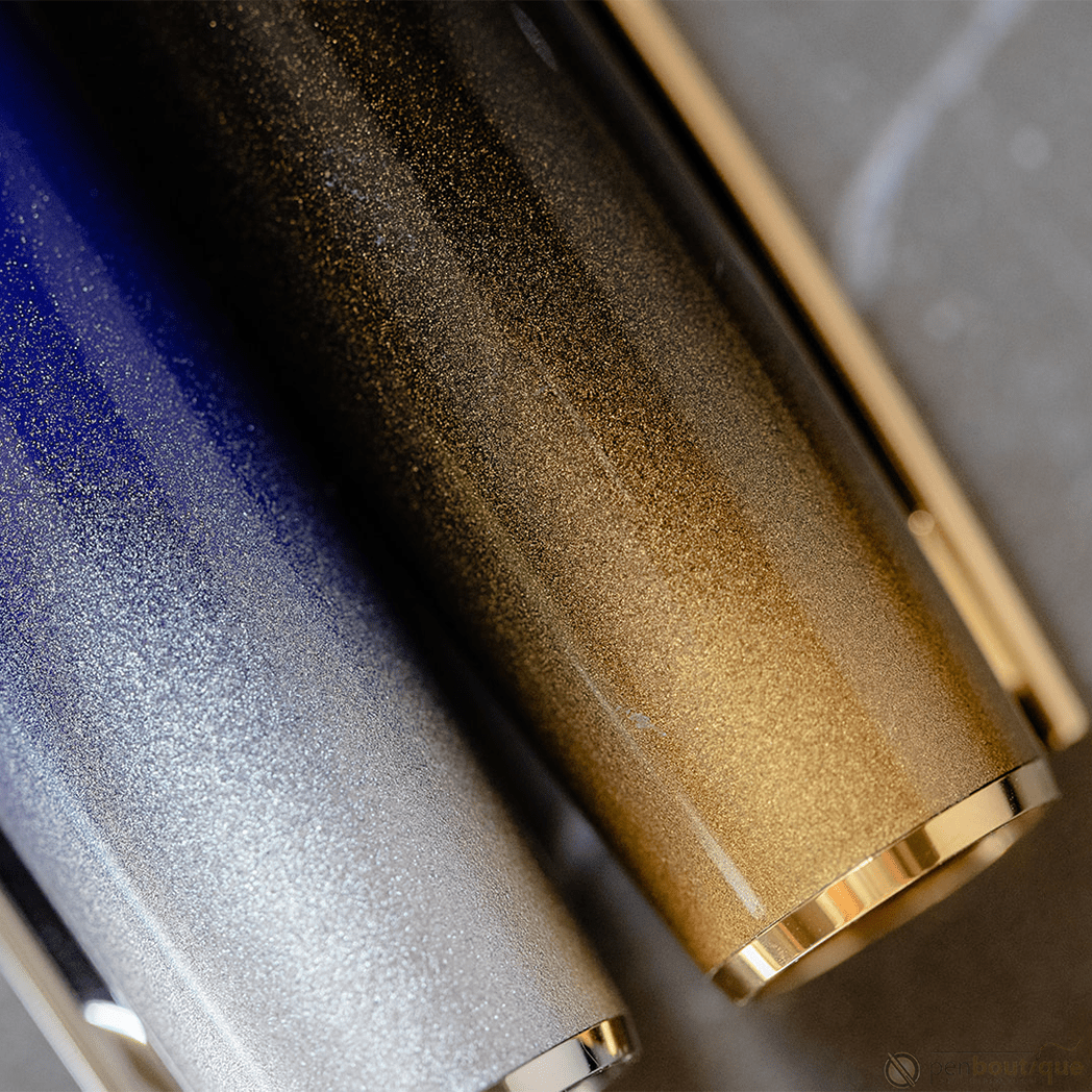 S T Dupont Line D Fountain Pen - Starburst Blue - Palladium Trim (USA Exclusive Edition) - Pen Boutique Ltd