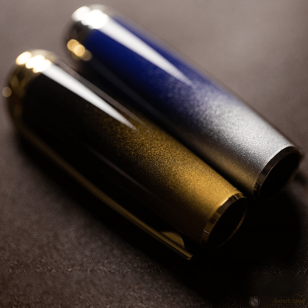 S T Dupont Line D Fountain Pen - Starburst Blue - Palladium Trim (USA Exclusive Edition) - Pen Boutique Ltd