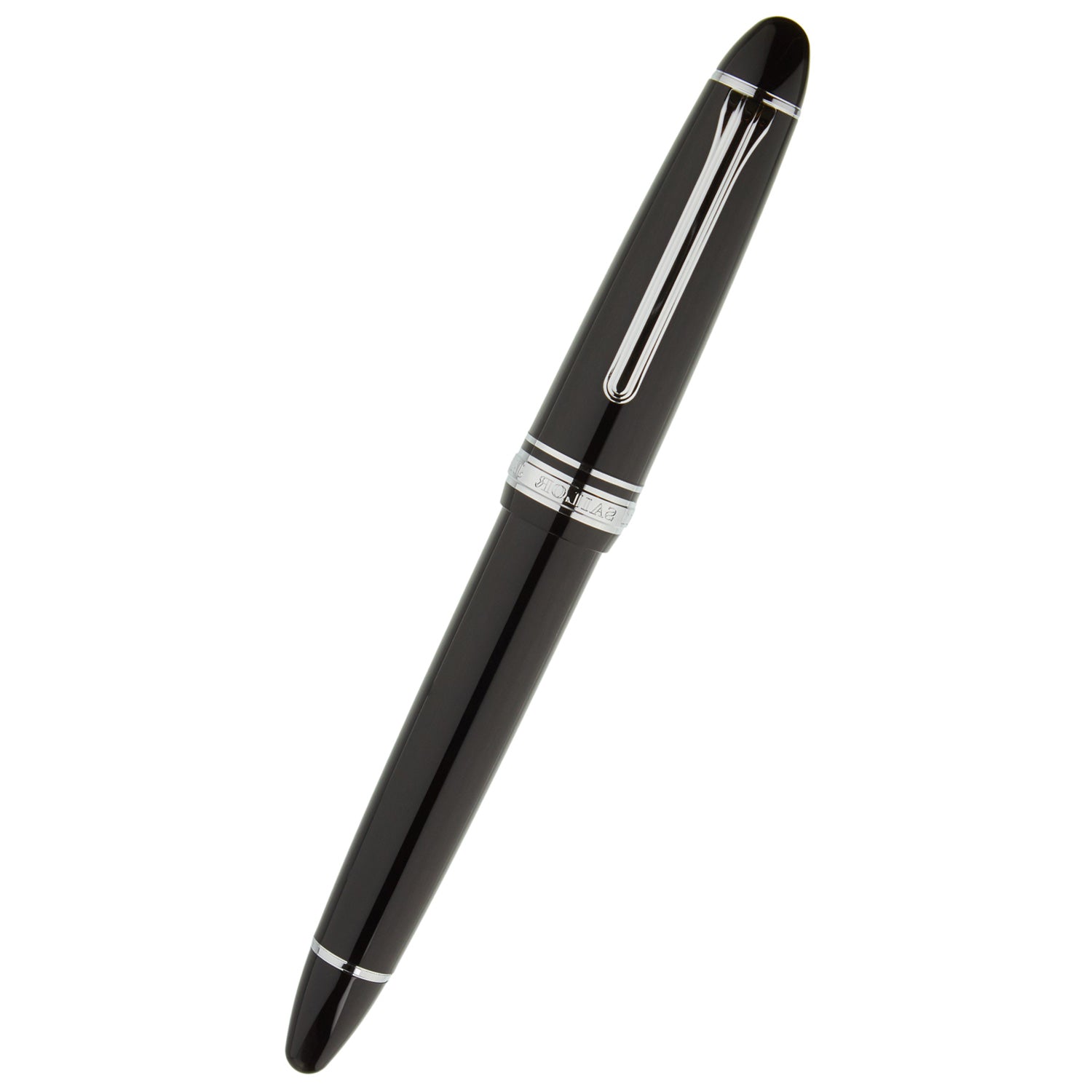 (Outlet) Sailor 1911L Black/Silver Fountain Pen - Pen Boutique Ltd