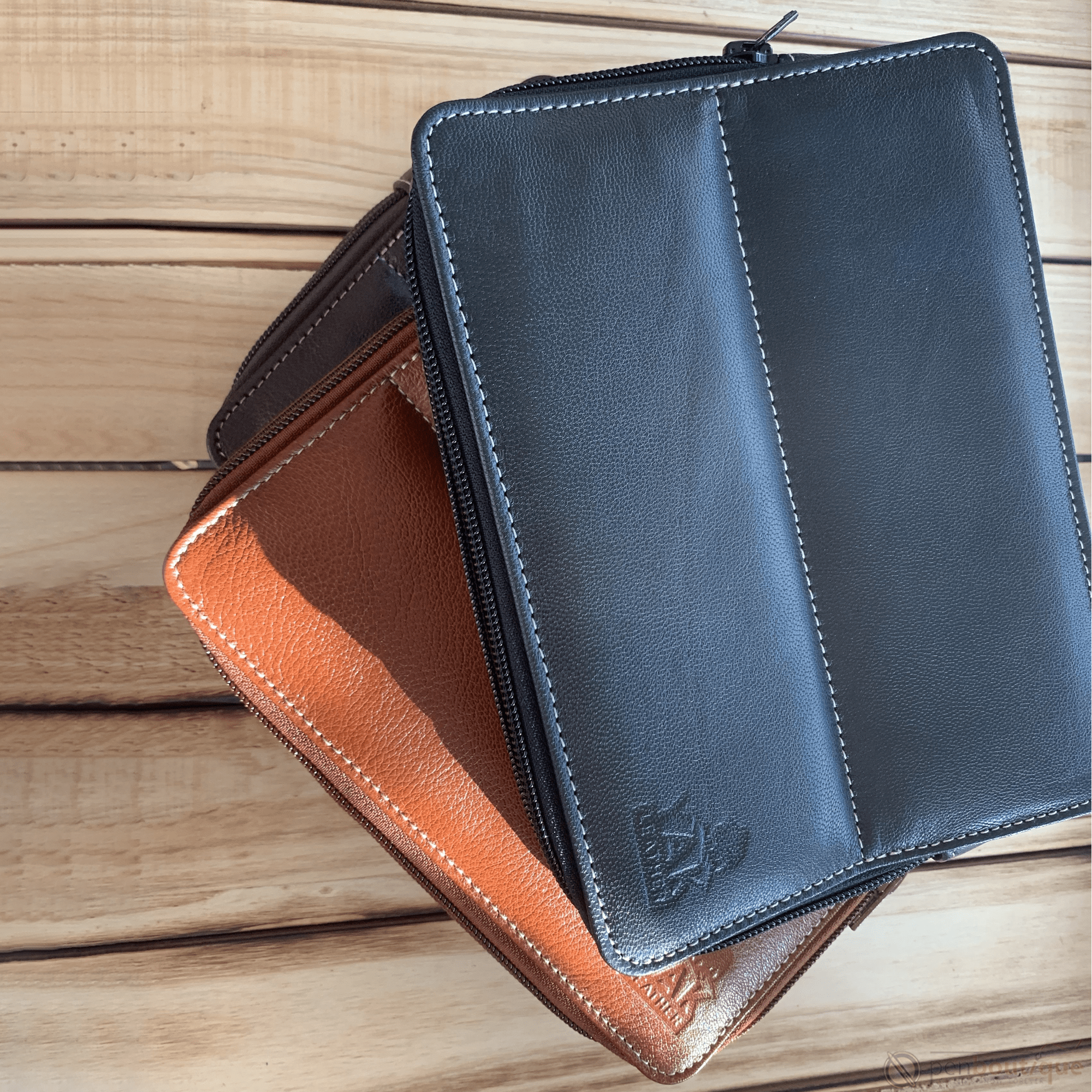 Pen Boutique Yak Leather 10 Pen Holder - Brown - Pen Boutique Ltd