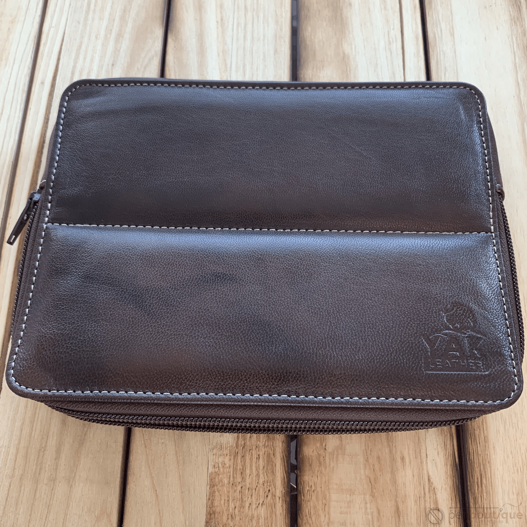 Pen Boutique Yak Leather 10 Pen Holder - Brown - Pen Boutique Ltd
