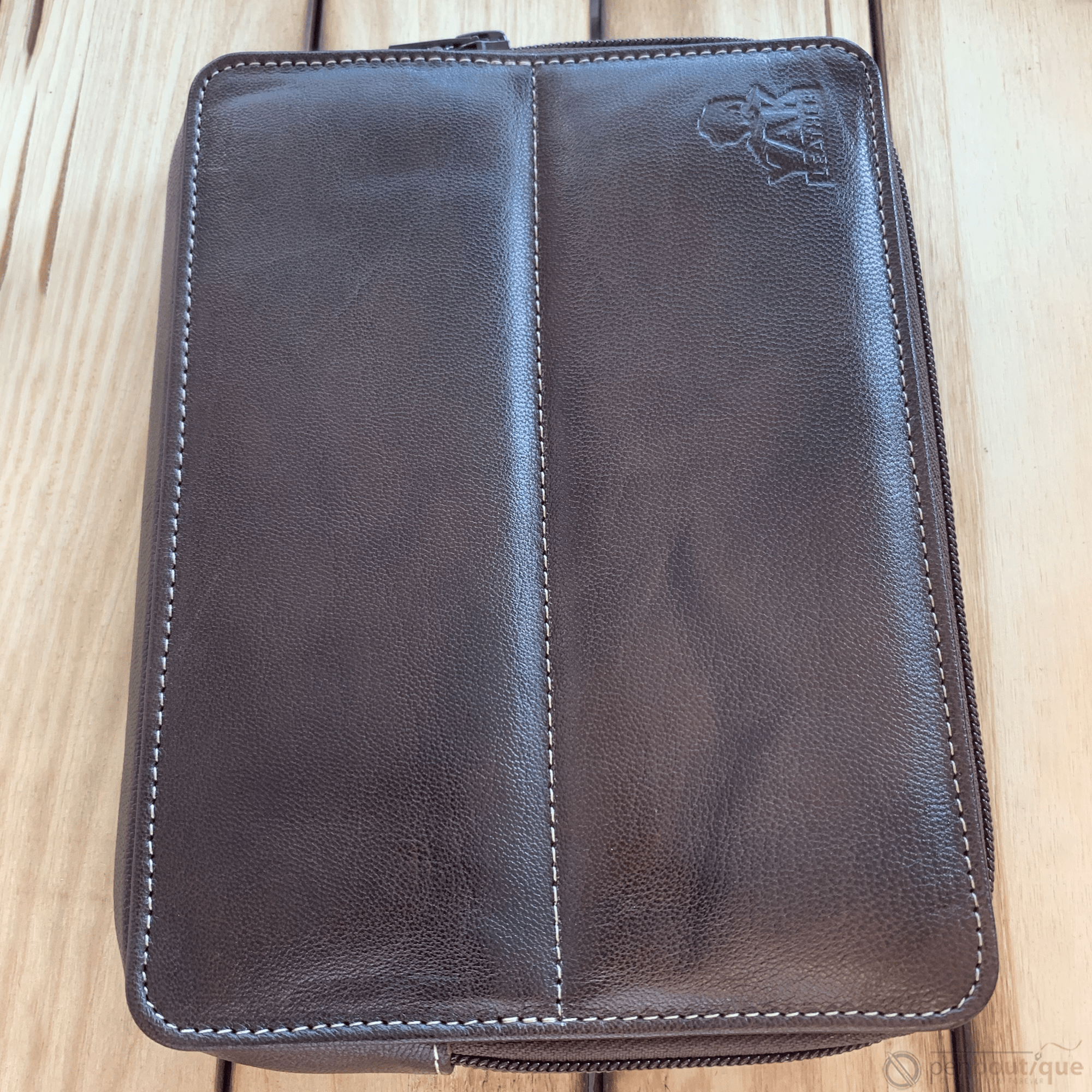 Pen Boutique Yak Leather 10 Pen Holder - Brown - Pen Boutique Ltd