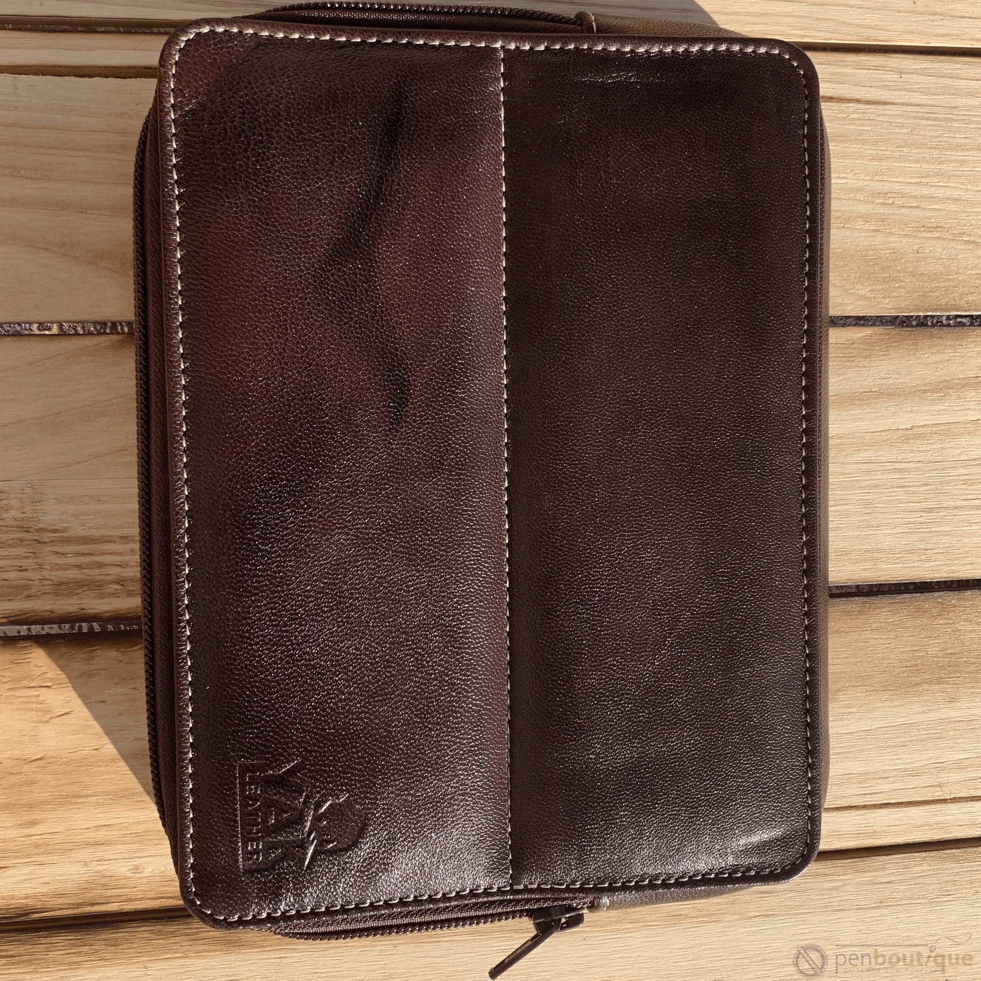 Pen Boutique Yak Leather 10 Pen Holder - Brown - Pen Boutique Ltd