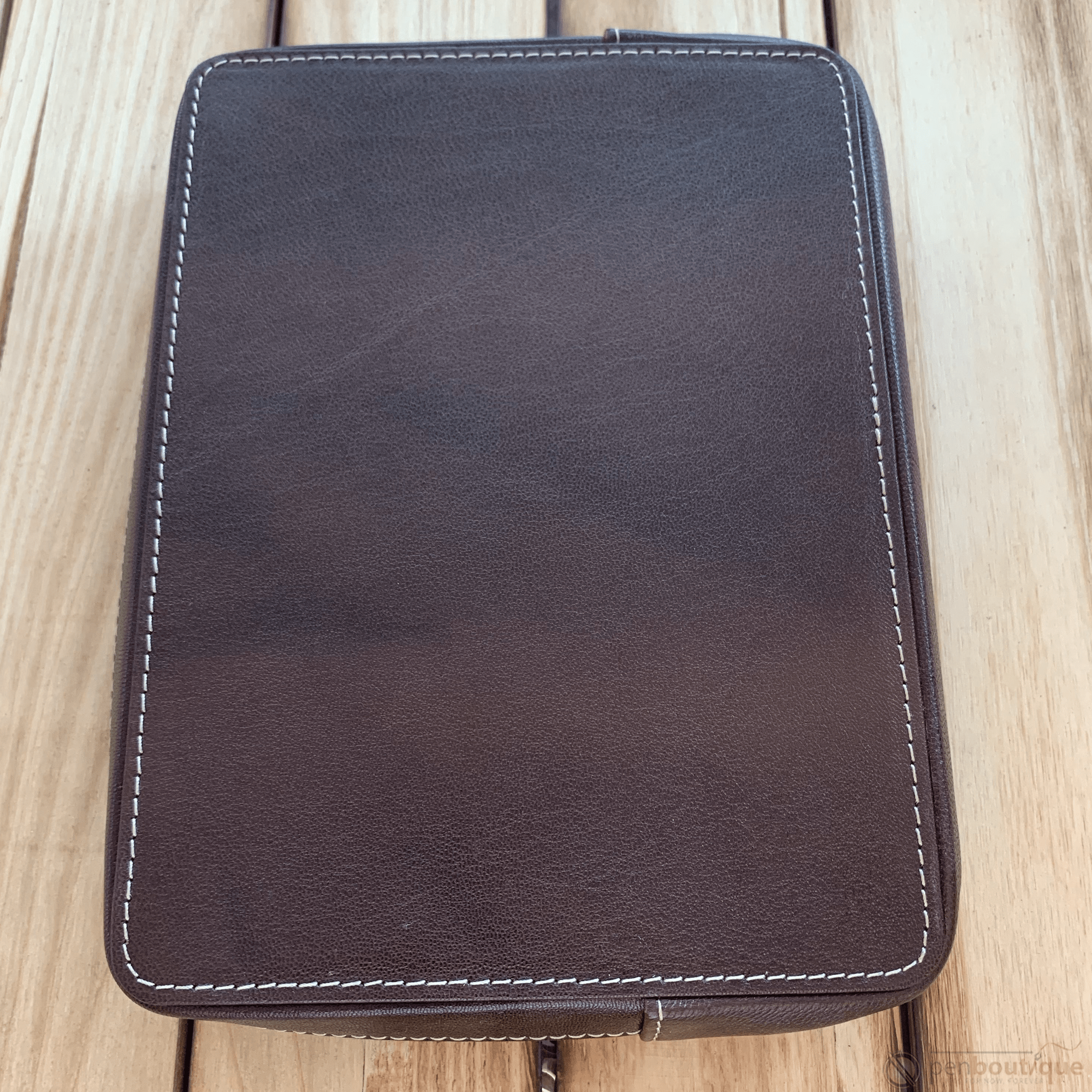 Pen Boutique Yak Leather 10 Pen Holder - Brown - Pen Boutique Ltd