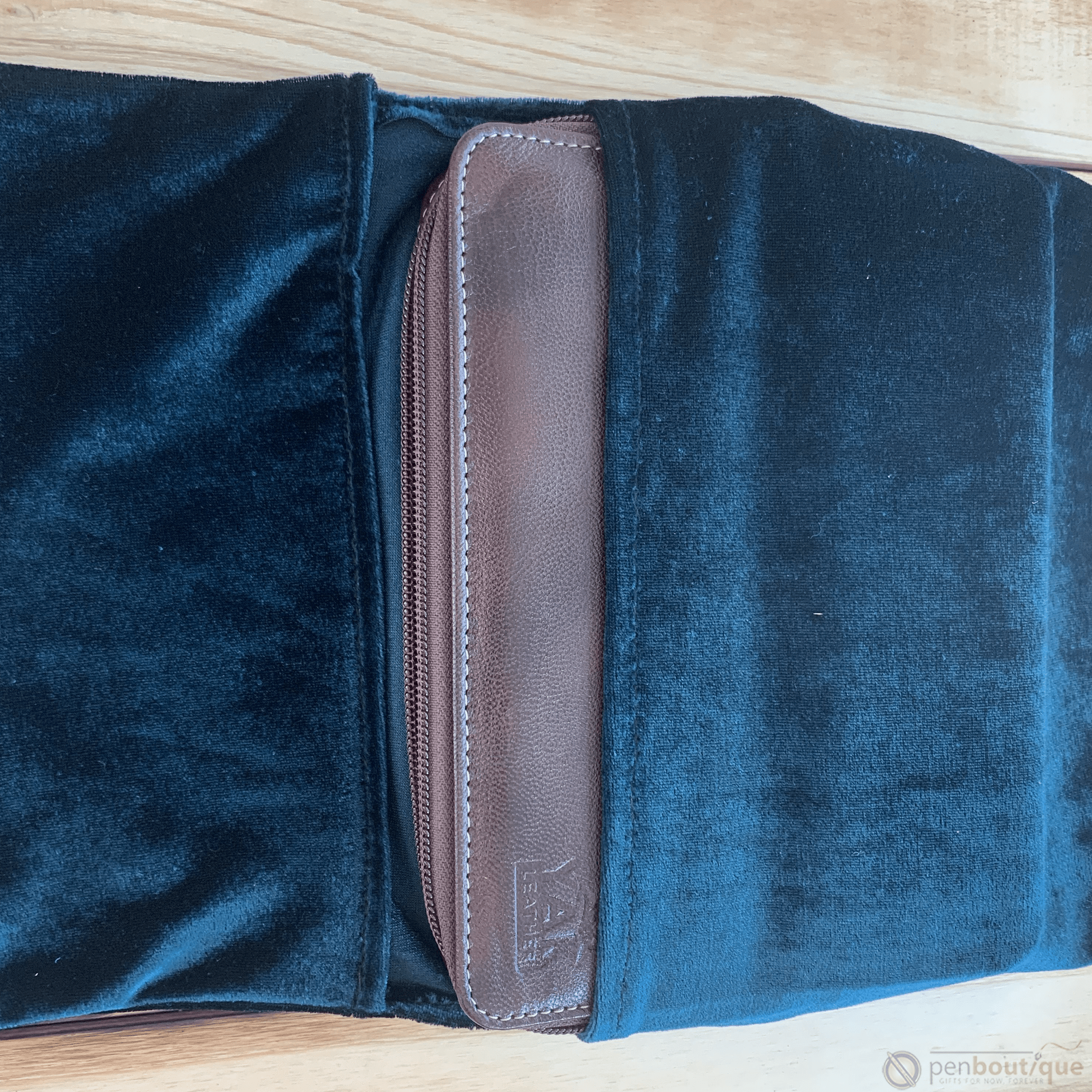 Pen Boutique Yak Leather 10 Pen Holder - Brown - Pen Boutique Ltd