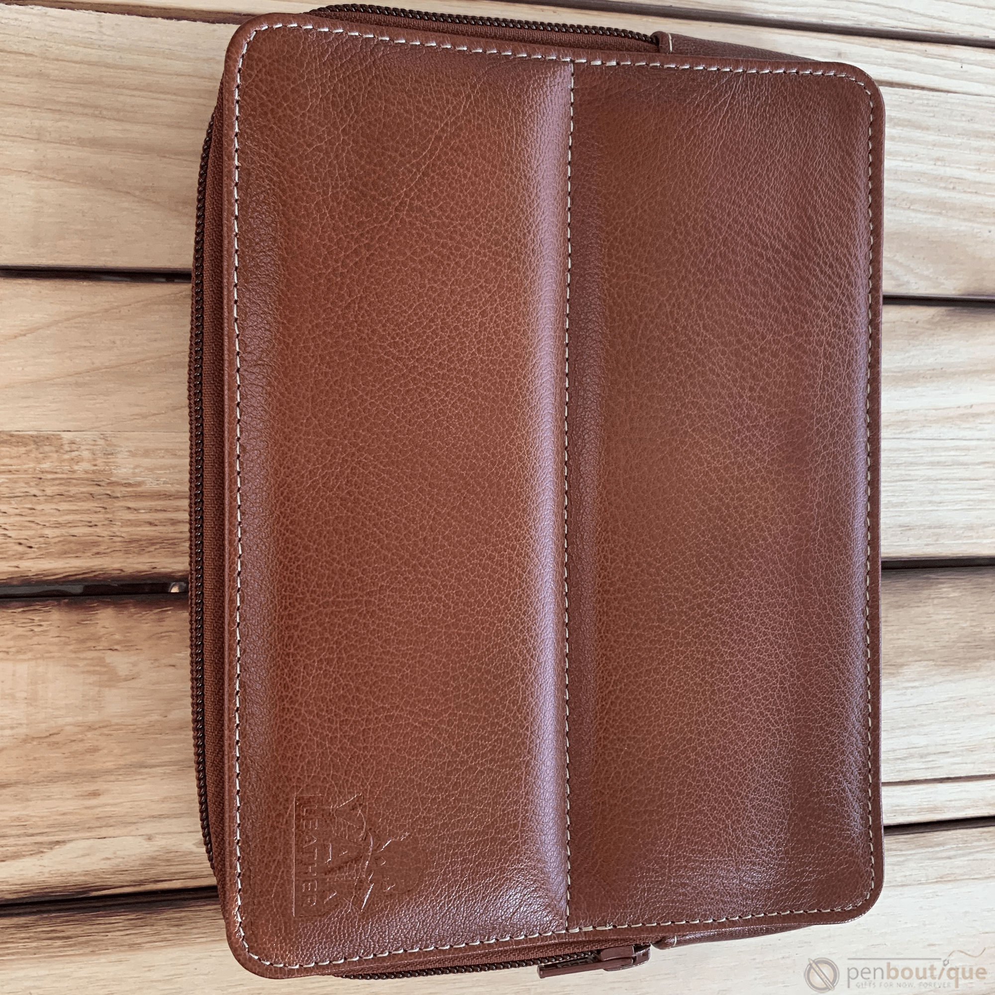 Pen Boutique Yak Leather 10 Pen Holder - Tan - Pen Boutique Ltd