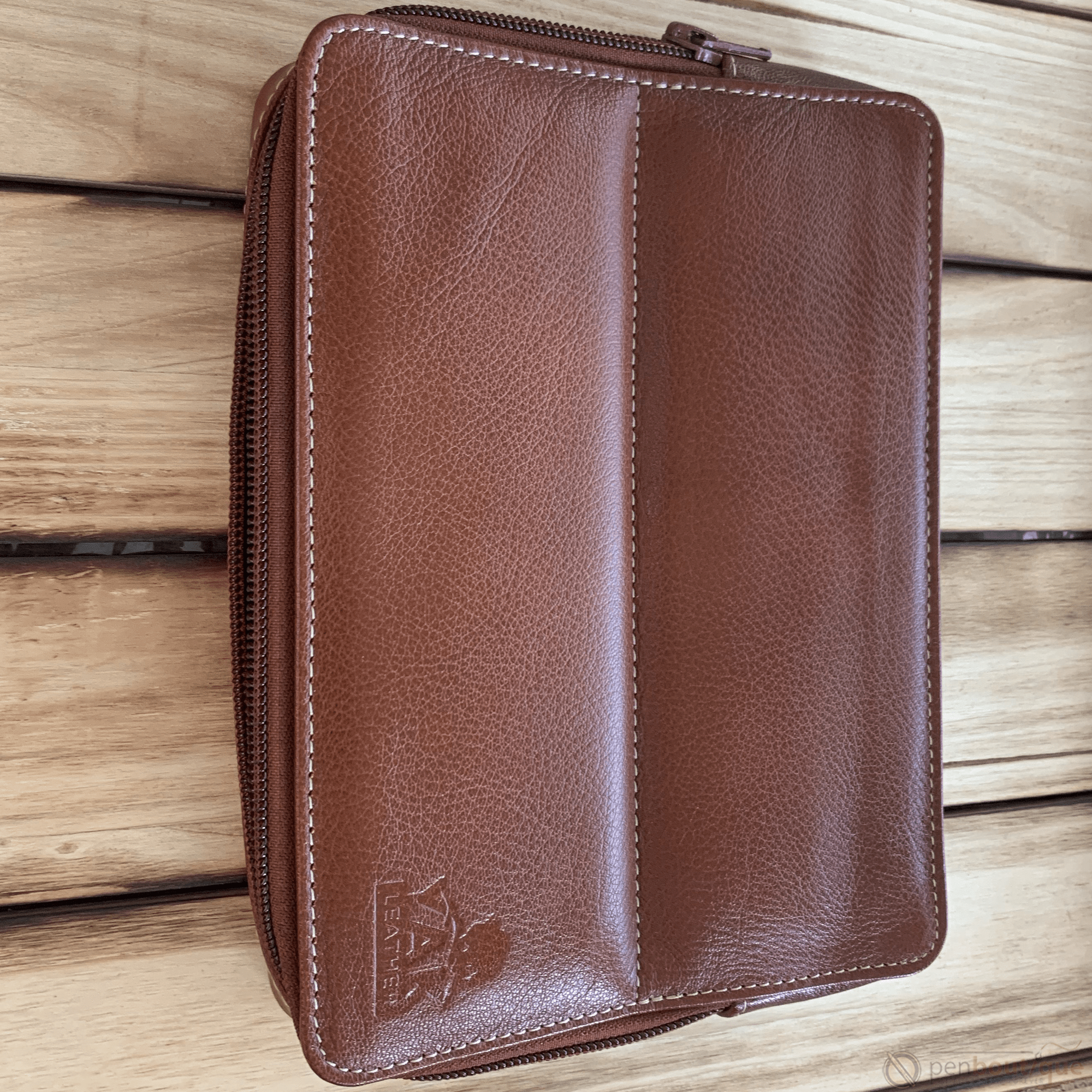 Pen Boutique Yak Leather 10 Pen Holder - Tan - Pen Boutique Ltd