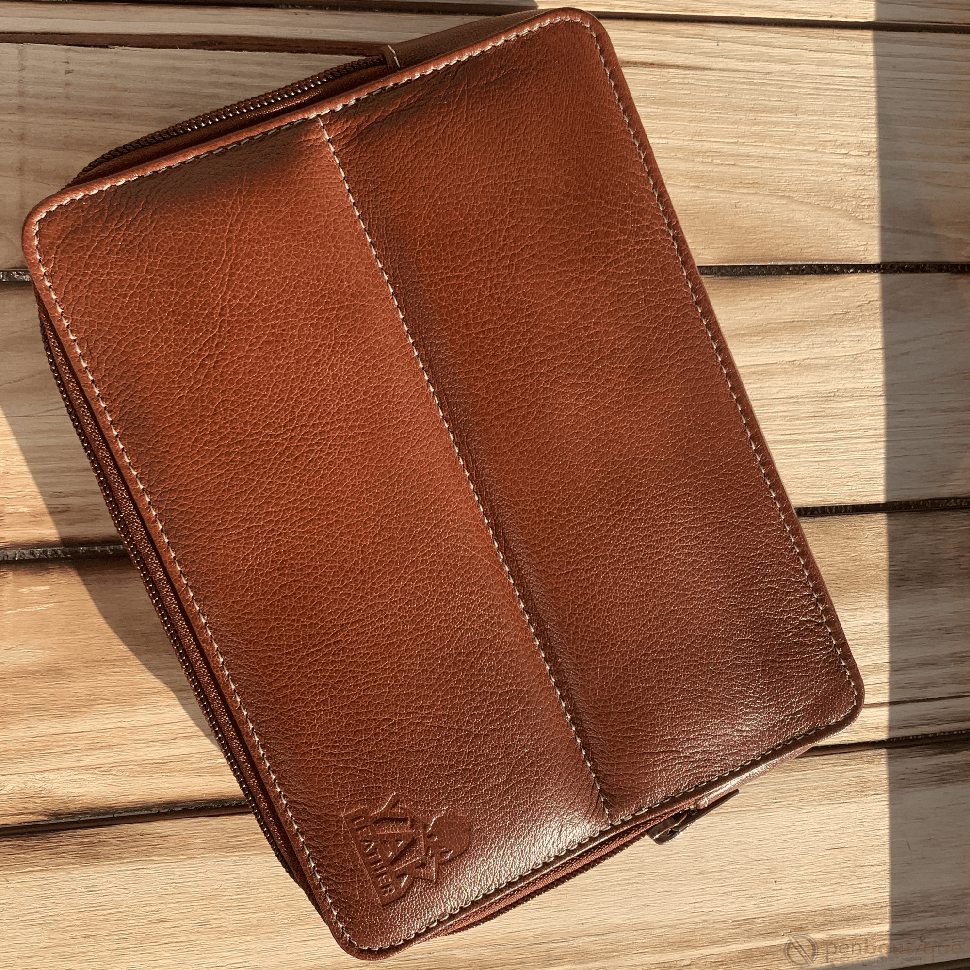 Pen Boutique Yak Leather 10 Pen Holder - Tan - Pen Boutique Ltd