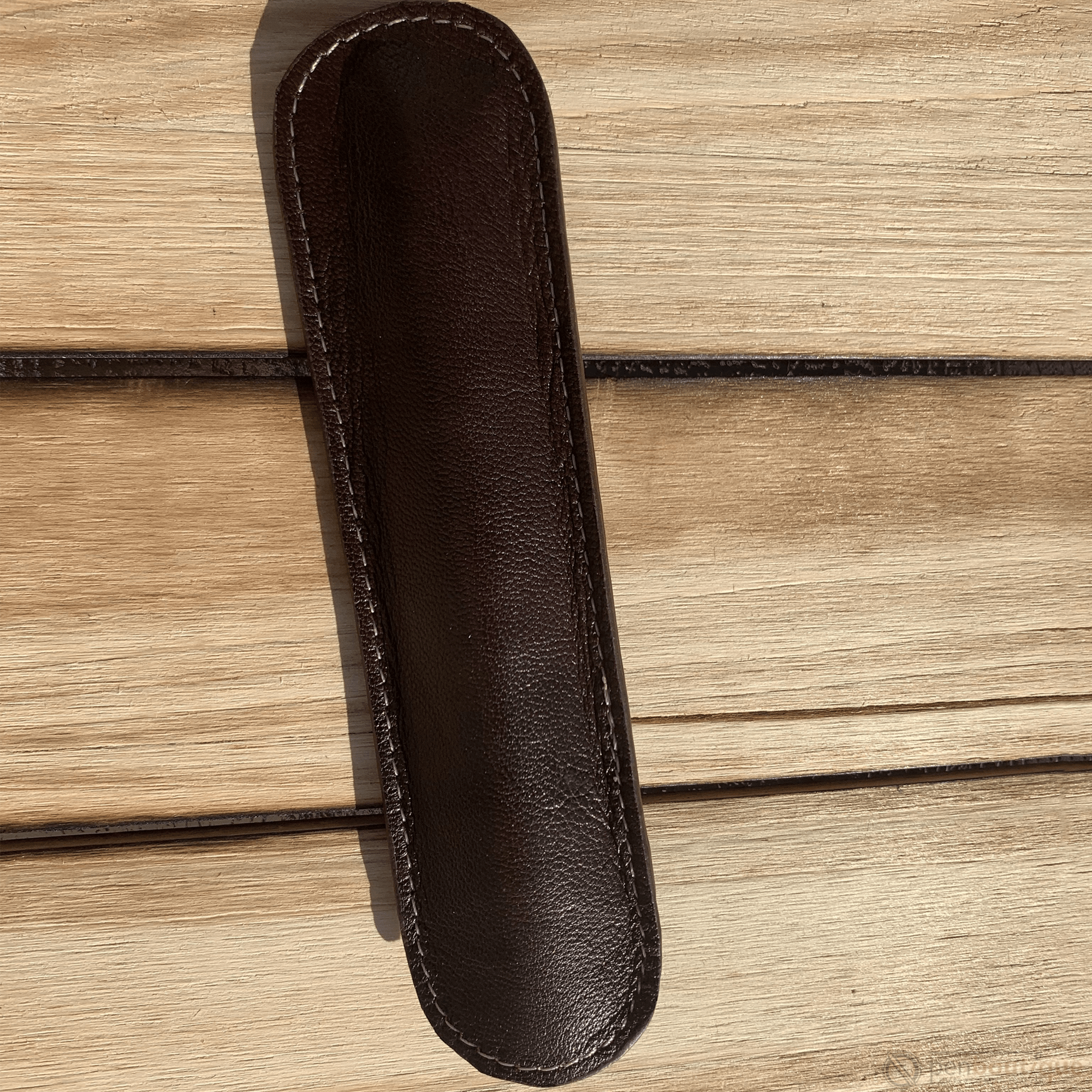 Pen Boutique Yak Leather Single Pen Sleeve - Brown - Pen Boutique Ltd
