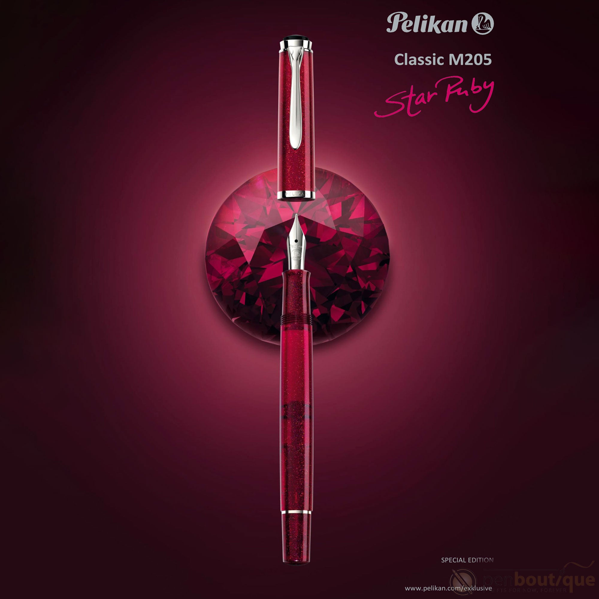 Pelikan Classic Fountain Pen - M205 Star Ruby (Special Edition)-Pen Boutique Ltd