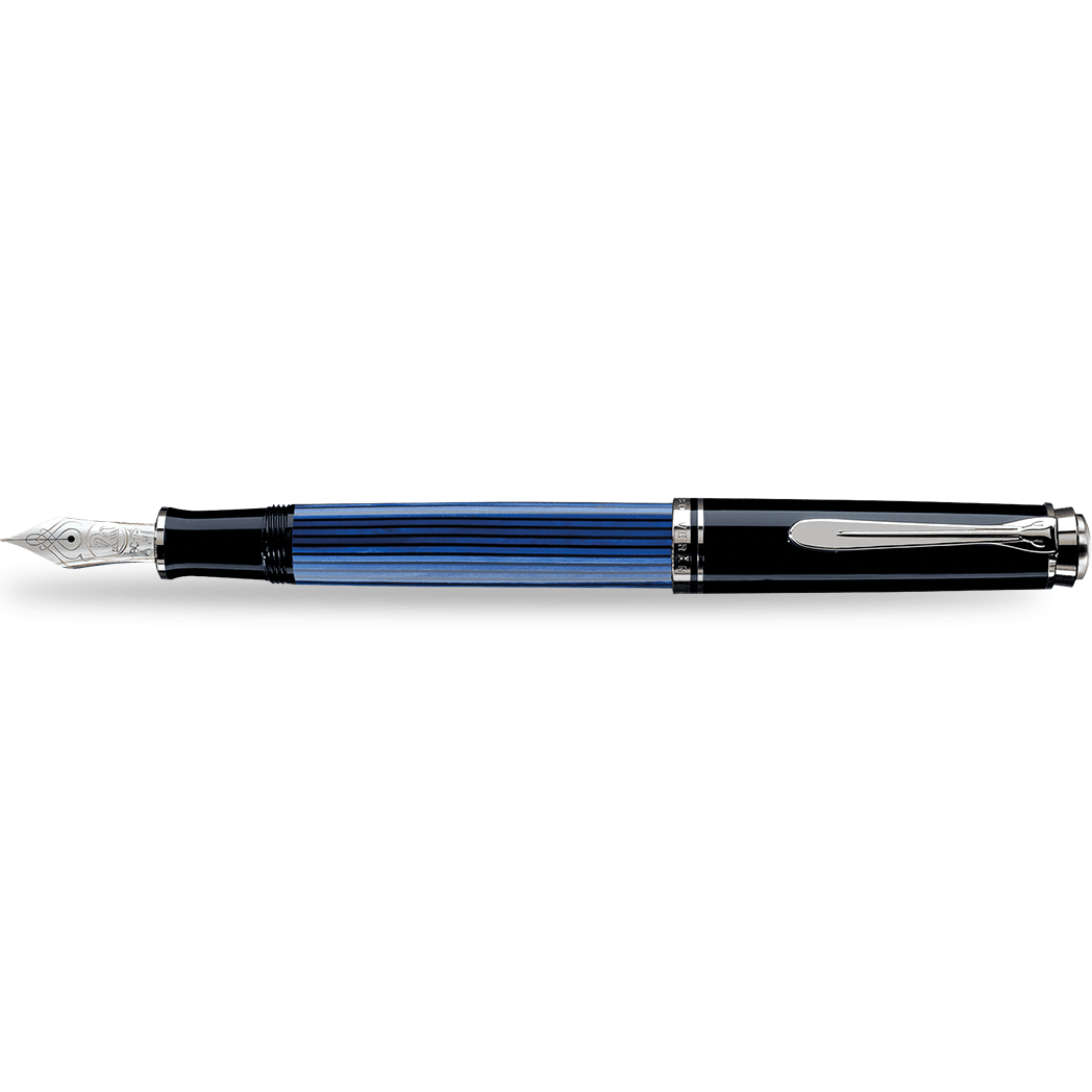 Pelikan Souveran Fountain Pen - M805 Black/Blue - Pen Boutique Ltd
