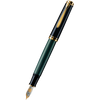 Pelikan Souveran Fountain Pen - M800 Black & Green Stripe-Pen Boutique Ltd