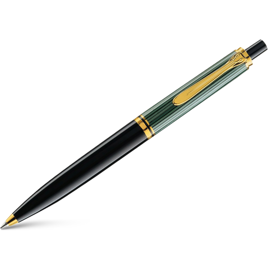 Pelikan Souveran Ballpoint Pen - K400 Green & Black Stripe-Pen Boutique Ltd