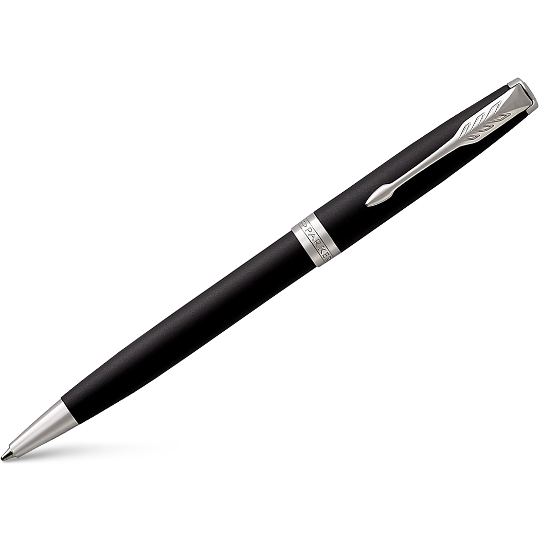 Parker Sonnet Matte Black with Chrome Trim Ballpoint Pen-Pen Boutique Ltd