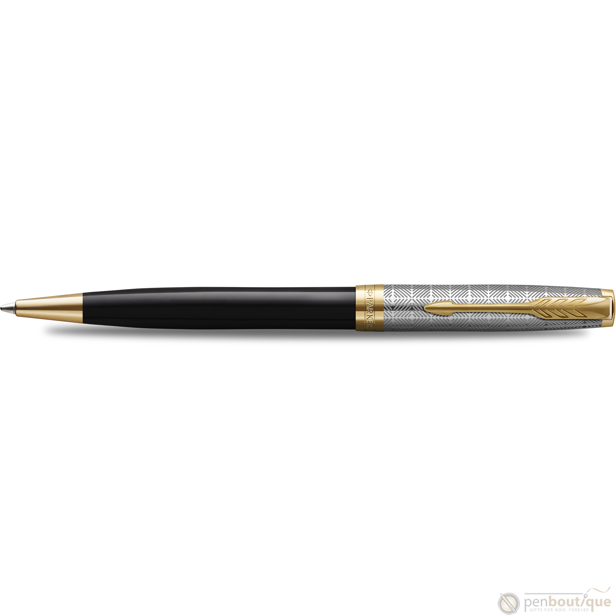 Parker Sonnet Premium Refresh Ballpoint Pen - Metal & Black - Gold Trim-Pen Boutique Ltd