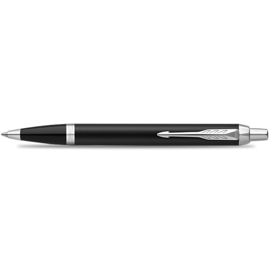 Parker IM Ballpoint Pen - Black - Chrome Trim - Pen Boutique Ltd