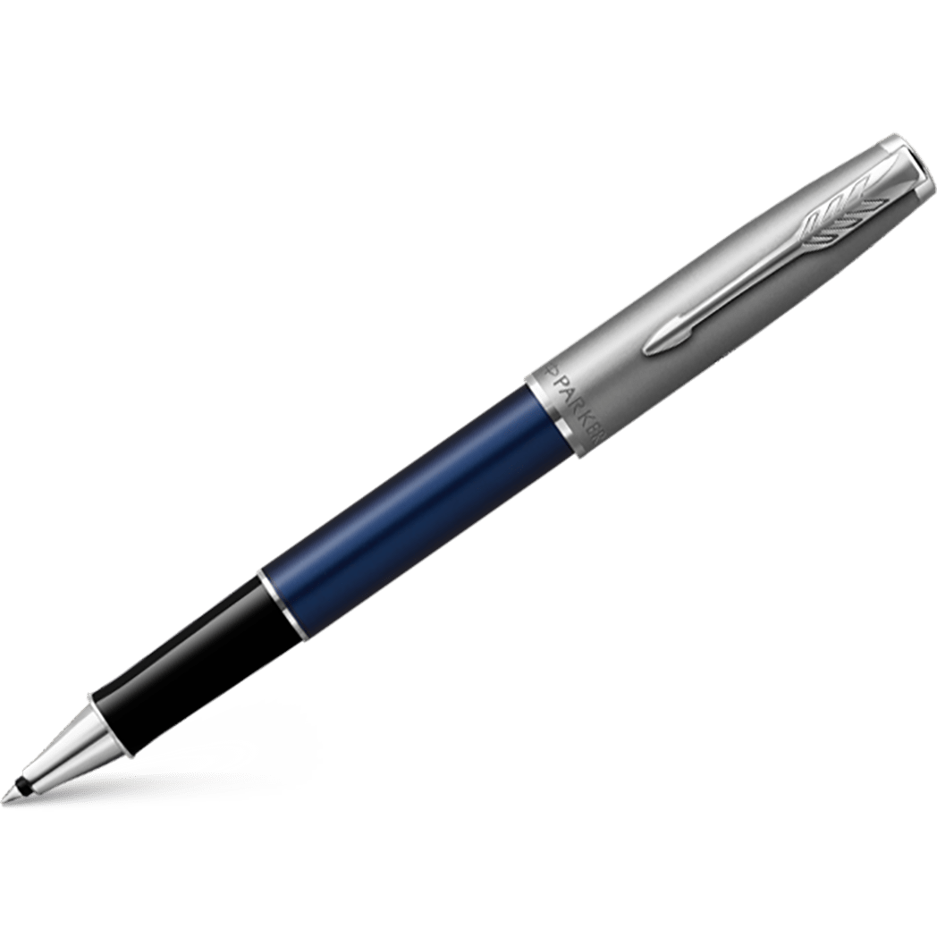 Parker Sonnet Rollerball Pen - Blue - Chrome Trim - Pen Boutique Ltd