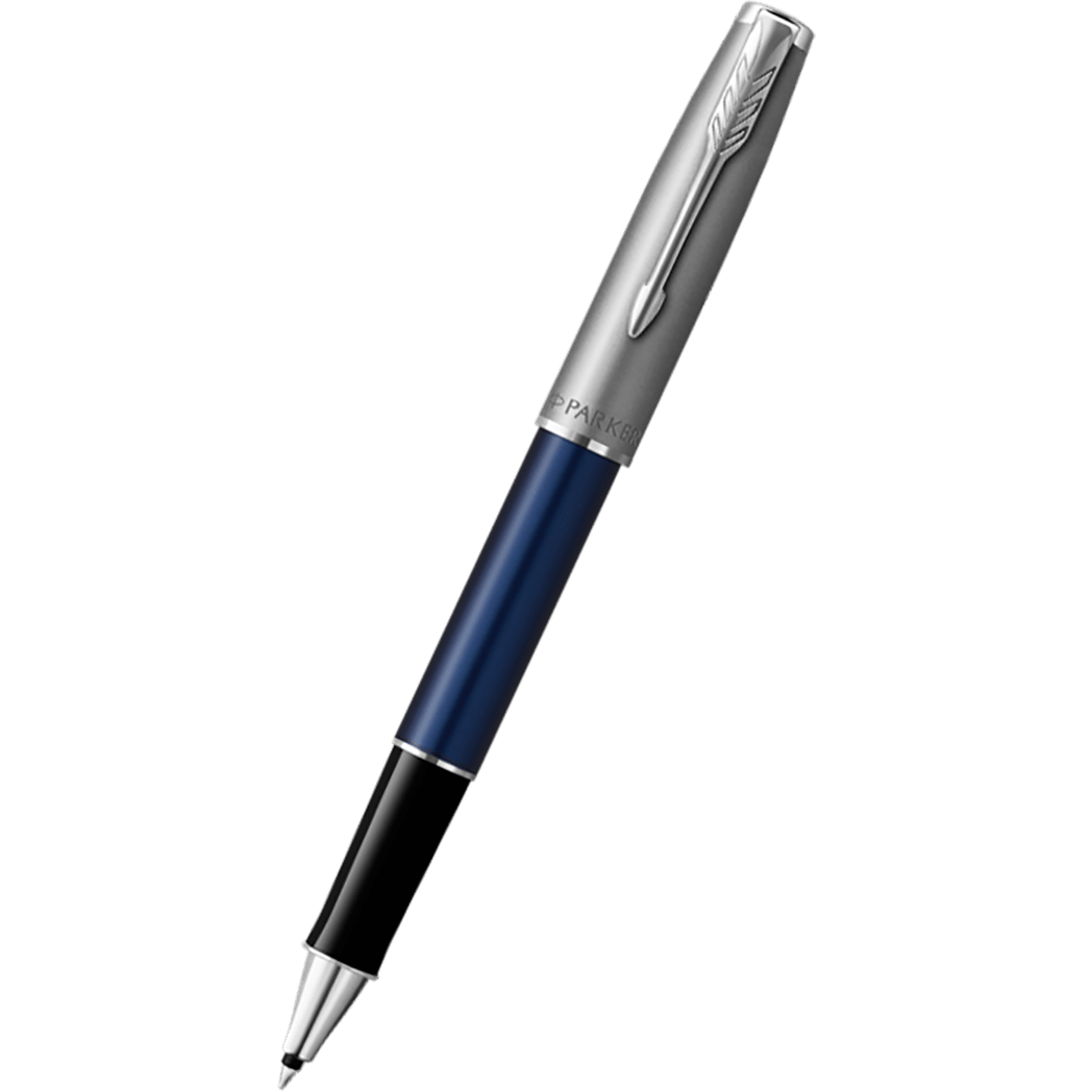 Parker Sonnet Rollerball Pen - Blue - Chrome Trim - Pen Boutique Ltd