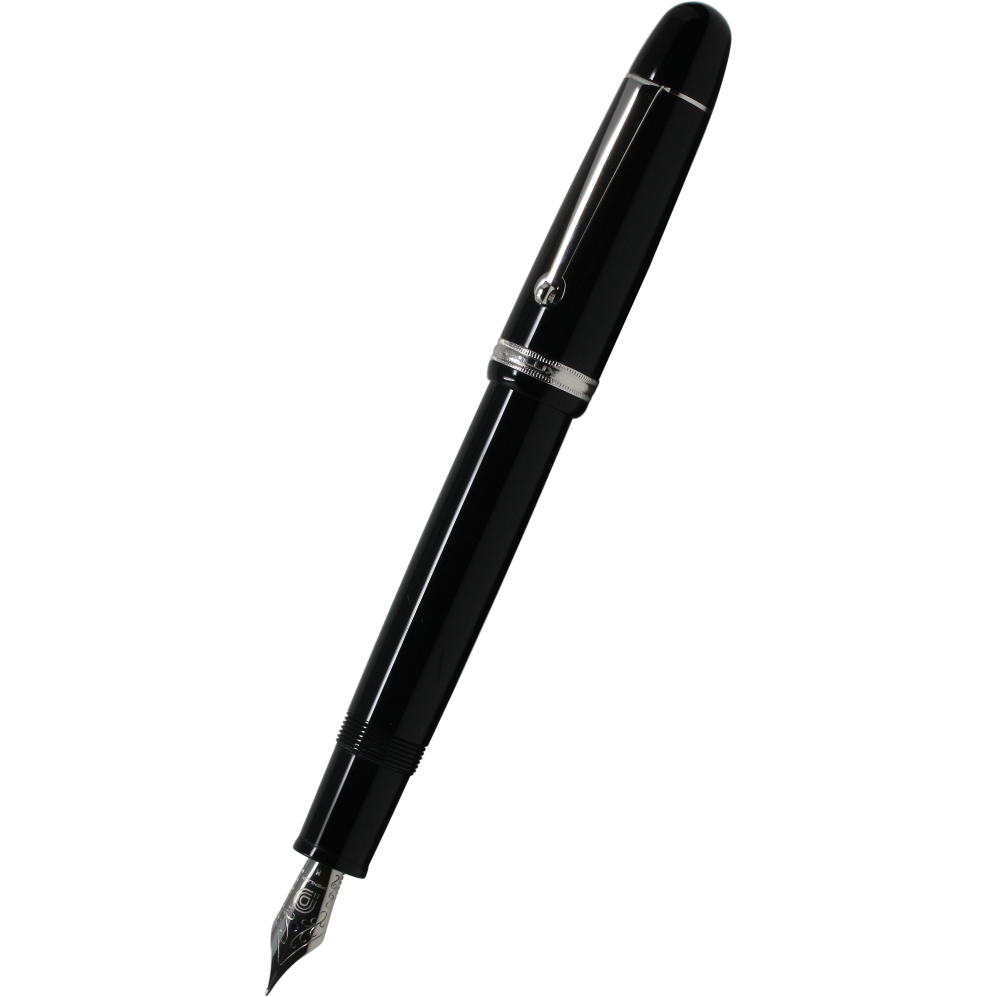Penlux Masterpiece Grande Fountain Pen - Black-Pen Boutique Ltd